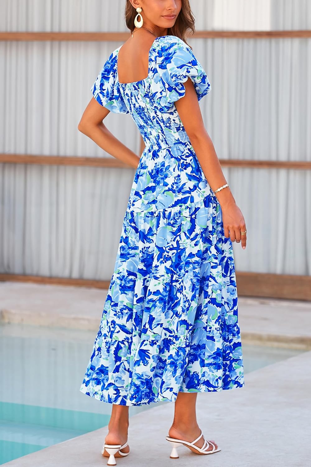 Chic PRETTYGARDEN Women's Summer Midi Dress, Fashionable Casual Dress with Puffy...