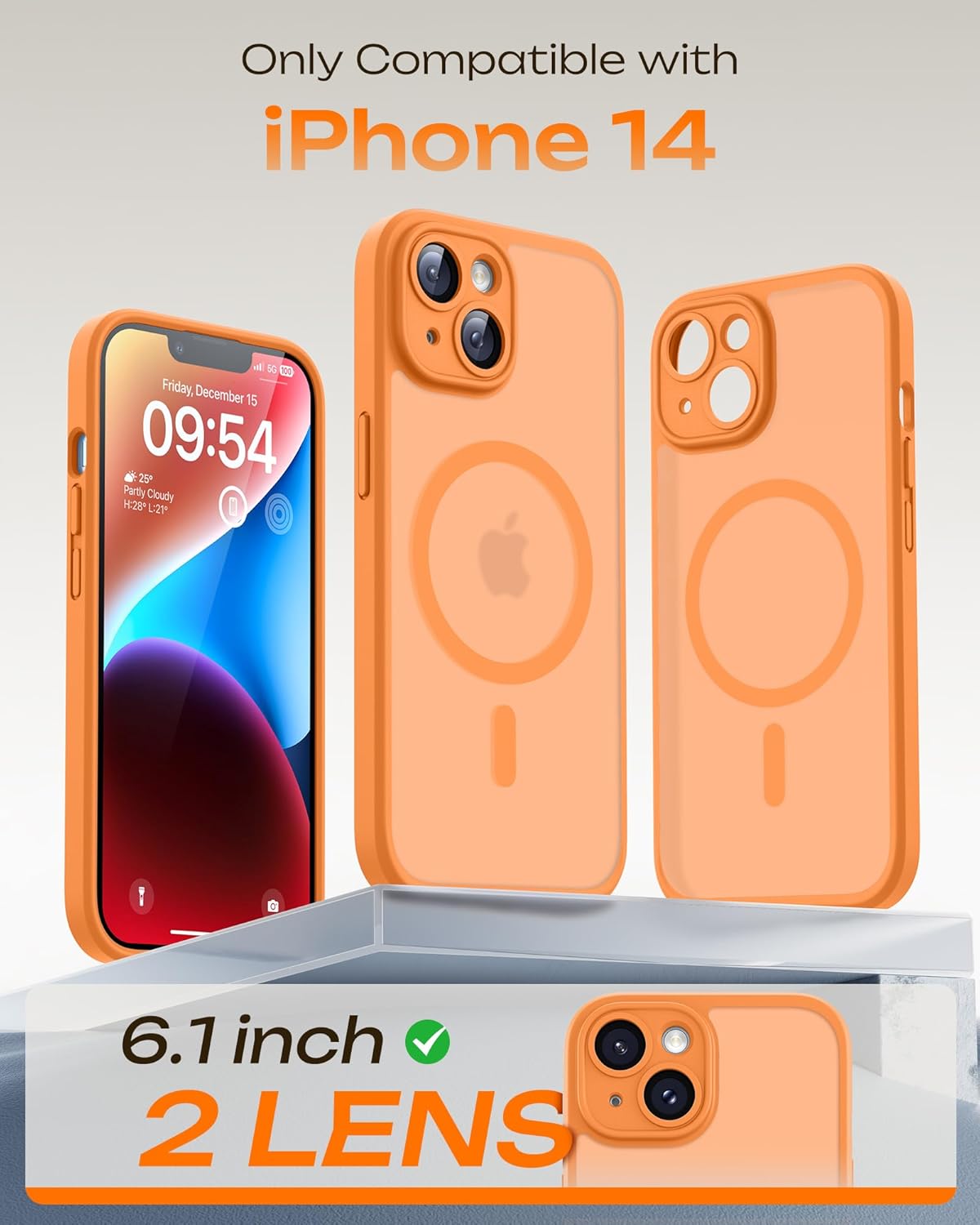 TOCOL iPhone 14 Case, Special Fit for MagSafe, High-Quality Full Camera Protecti...