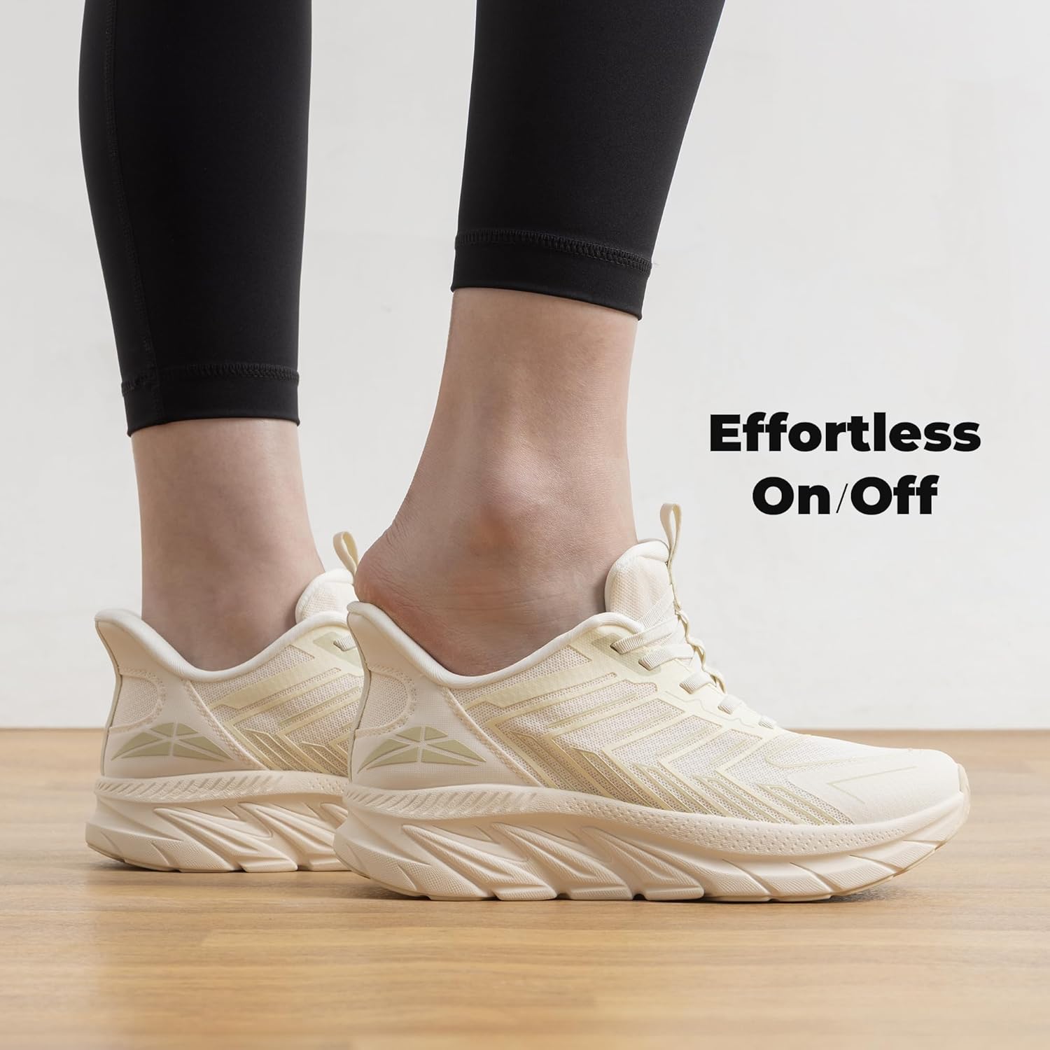 Women's Slip On Walking Shoes, Comfortable Running Sneakers With Breathable Desi...