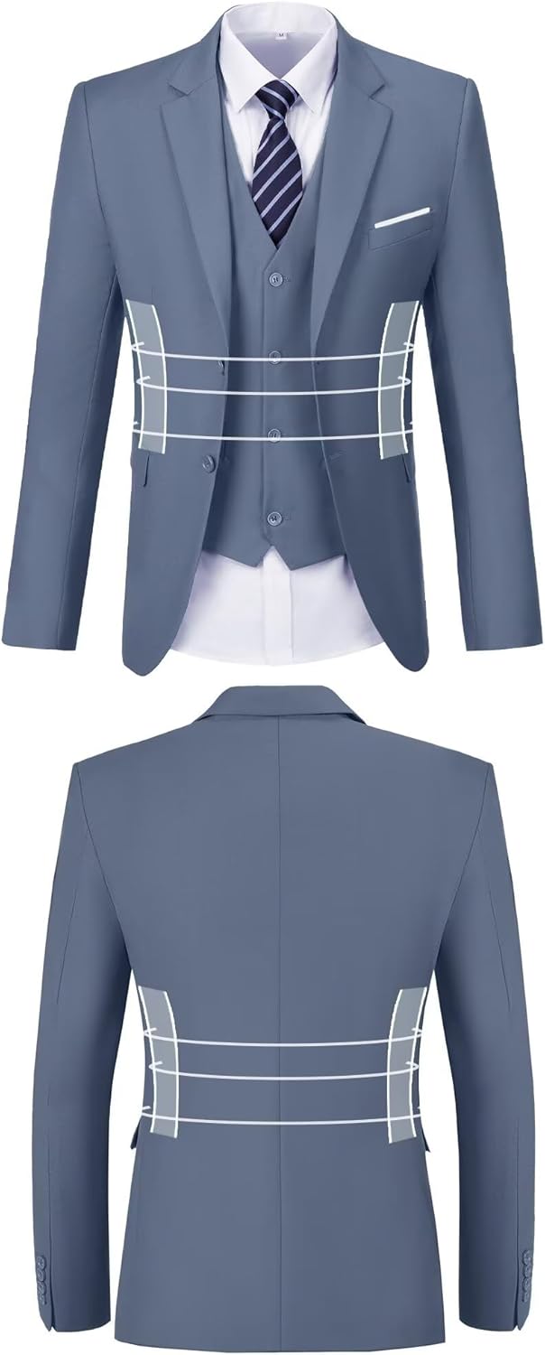 High-End Suits, Unique Men Suit for Groomsmen, Special Slim Fit 3 Pieces Suit fo...