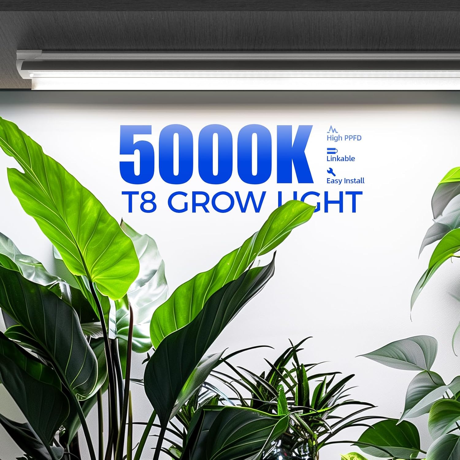 Barrina Plant Grow Lights, 4FT 5000K Full Spectrum Daylight White, 252W(6 x 42W,...