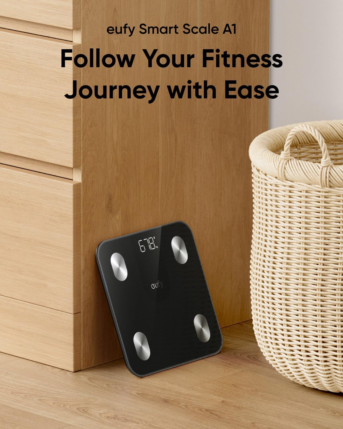eufy Weighing Scales for Body Weight, Digital Bathroom Scales with Bluetooth, Bo...