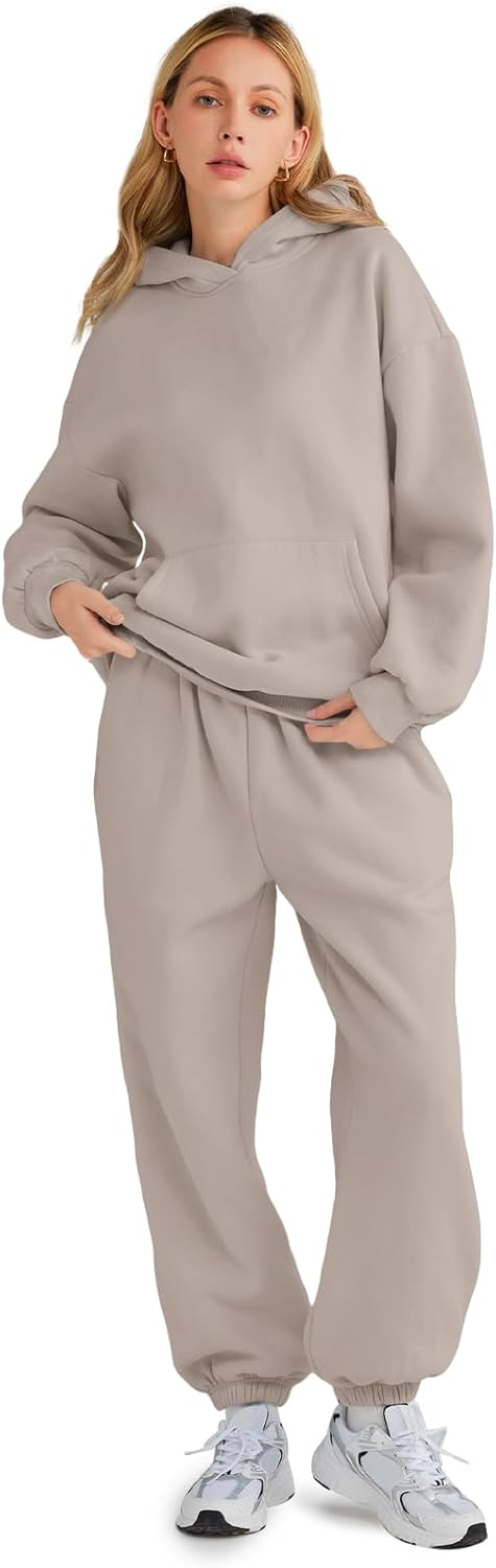 AUTOMET Womens 2 Piece Outfits Lounge Hoodie Sweatsuit Sets Plus Size Fall Fashi...