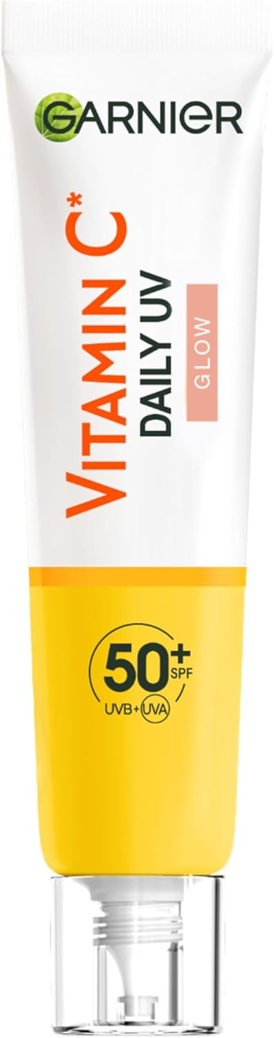 Garnier Vitamin C Daily UV Brightening Fluid Sheer Glow, SPF50+, Prevents + Corr...