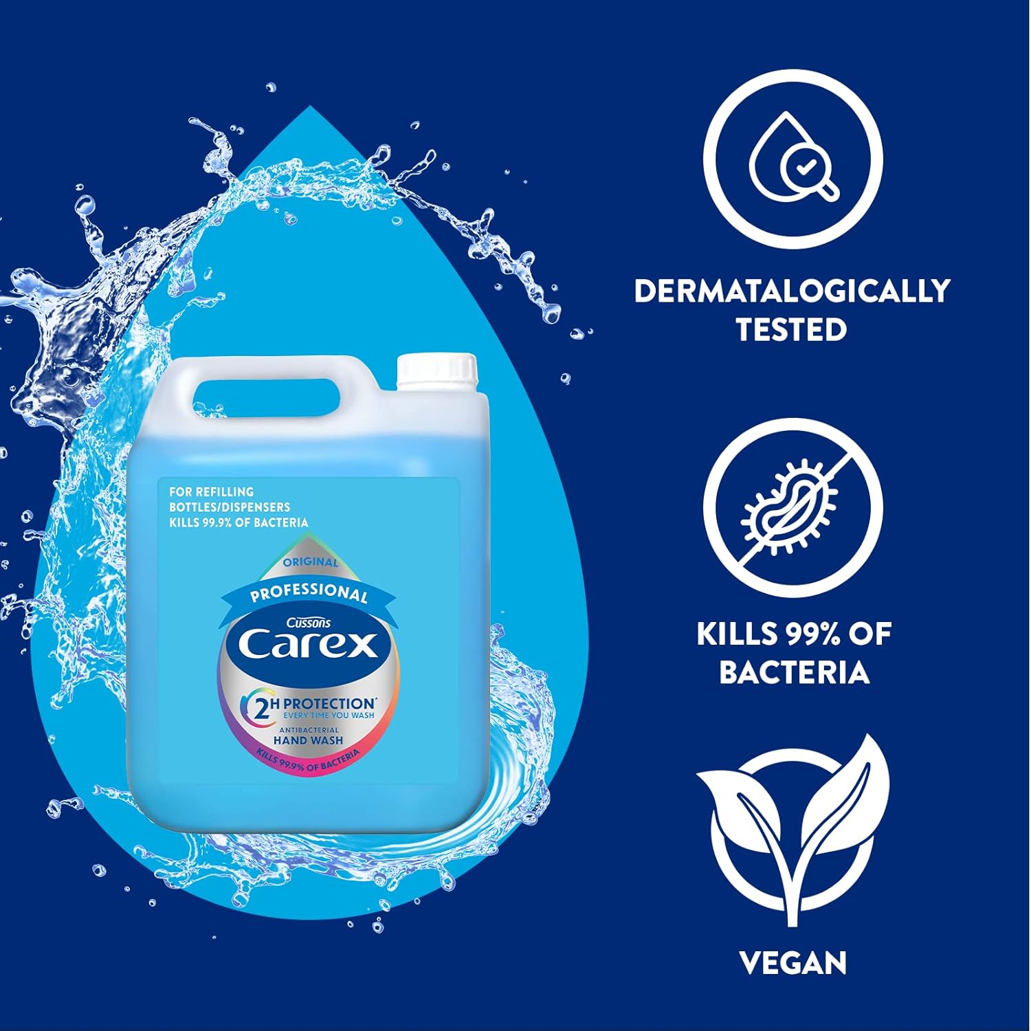 Carex Original Professional Antibacterial Hand Wash - Bulk Buy Eco Refill, Gentl...