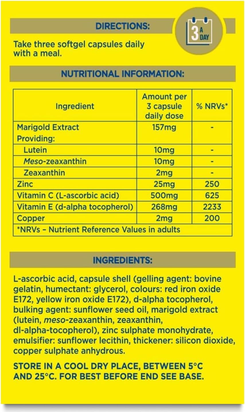 MacuShield Gold – 30-Day Pack, Eye Health Supplement* with Lutein, Zeaxanthin an...
