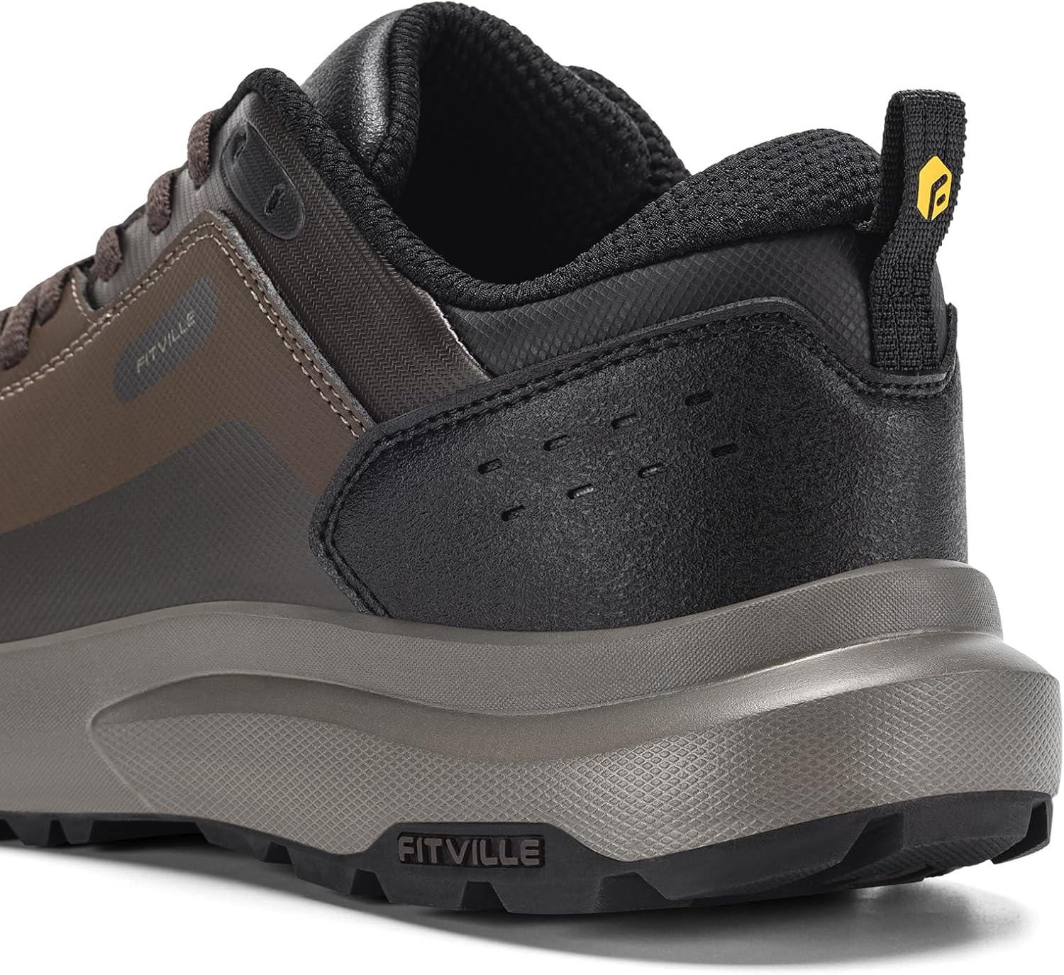 FitVille Mens Shoes, Unique Extra Wide Fit Walking Hiking Shoes, Lightweight Tra...