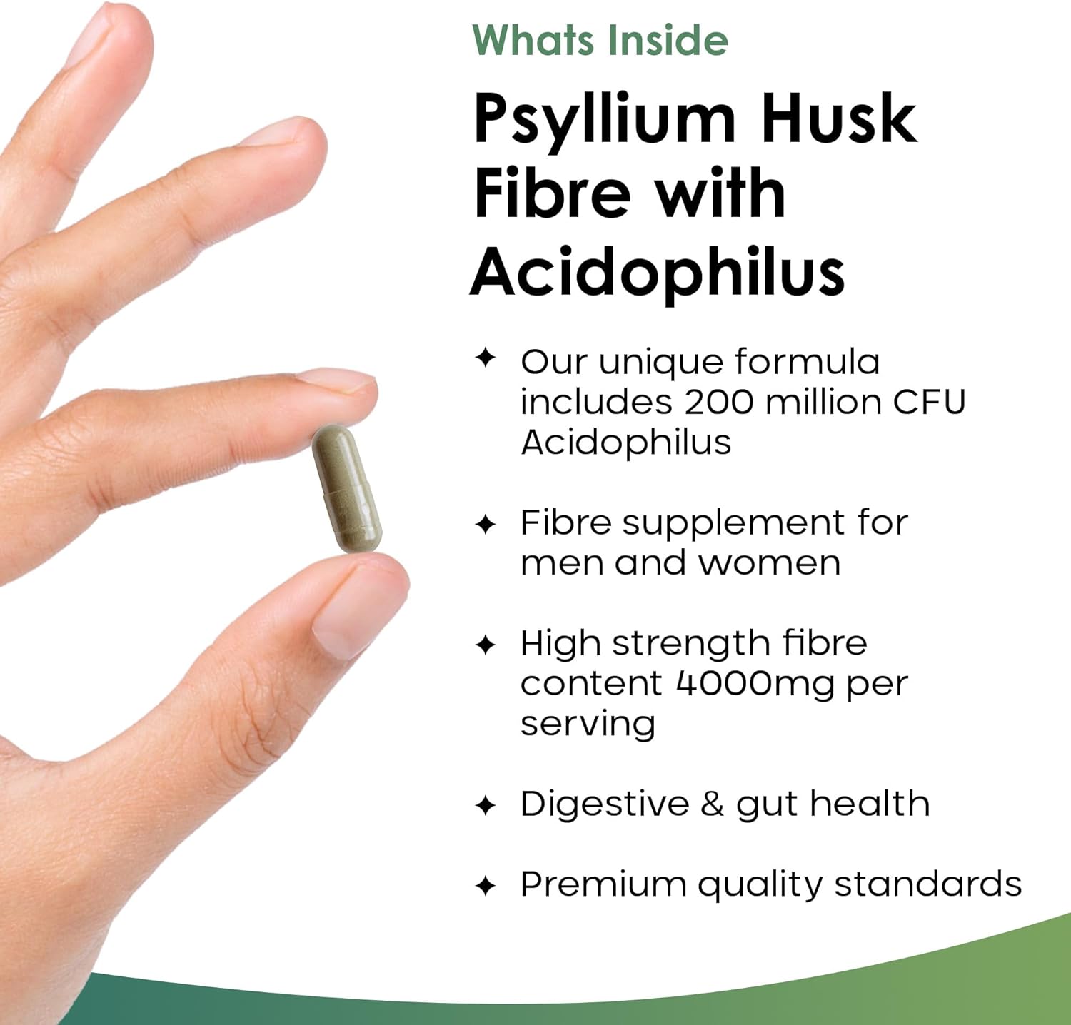 Fibre Supplement 4000mg Psyllium Husk with Acidophilus - High Strength - Natural...