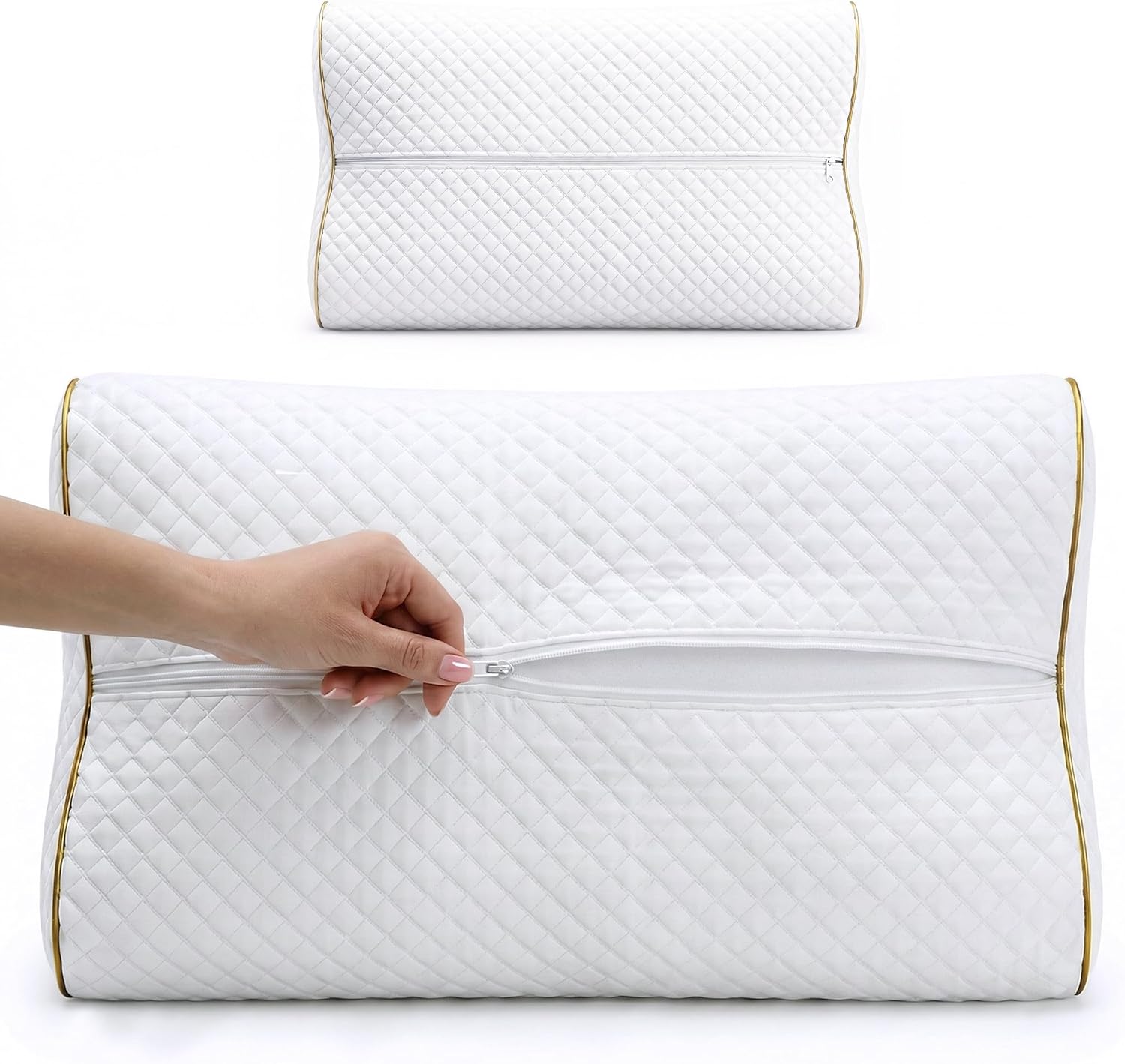 Royal Therapy Memory Foam Pillow, Queen Neck Pain Relief, Contour Cervical Pillo...