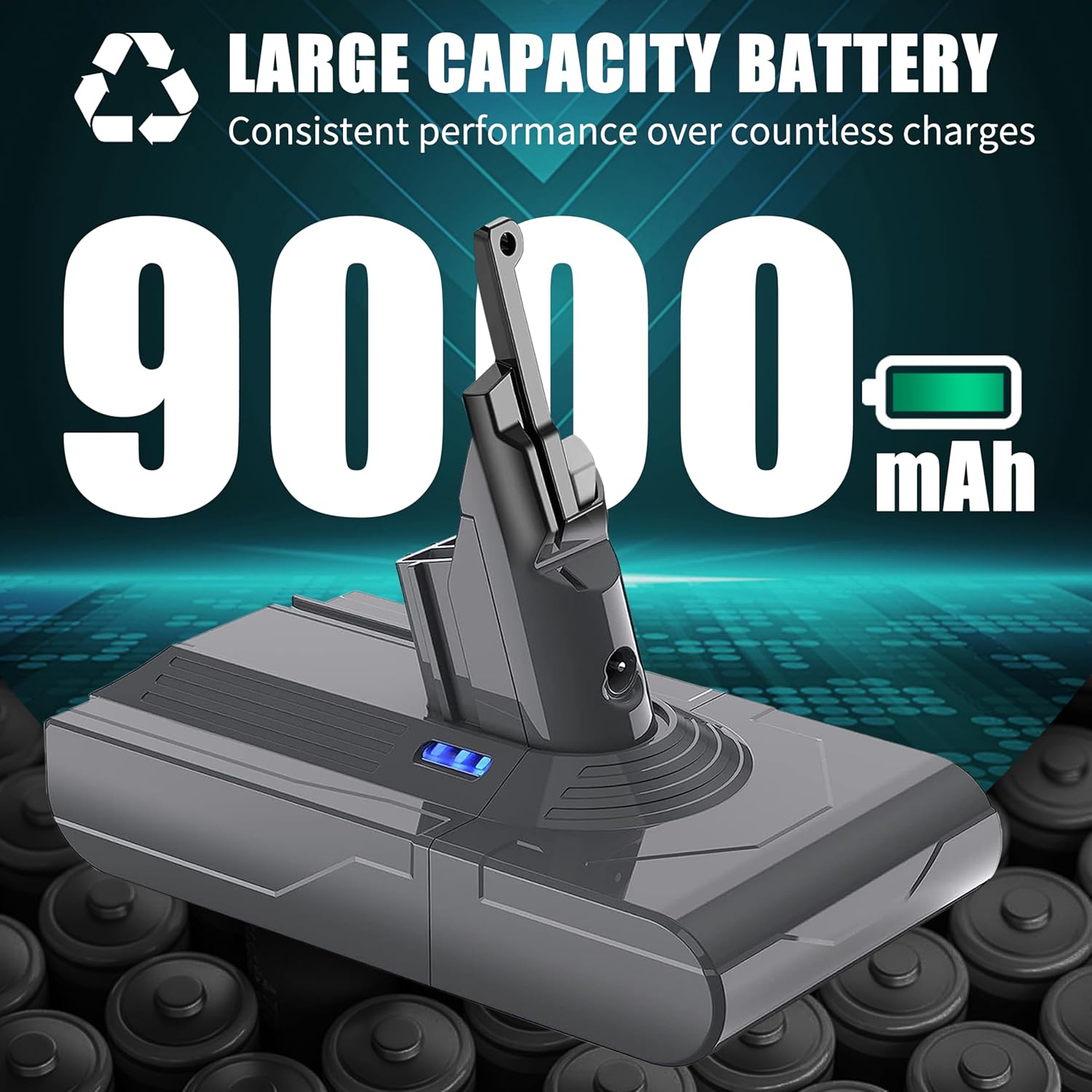 EGR Upgraded 9000mAh V8 Battery Replacement Compatible with Dyson V8 Animal Batt...