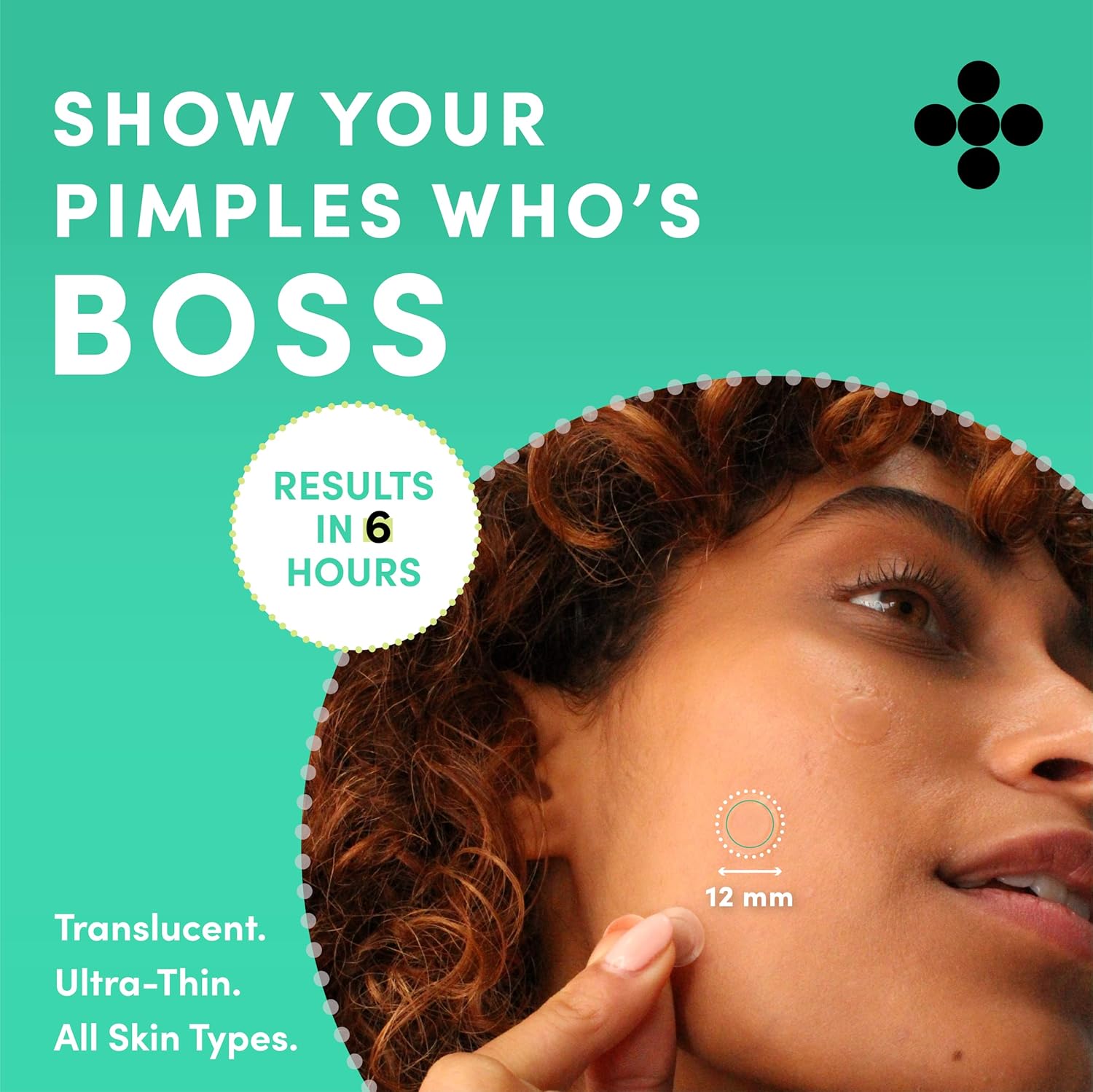 Dots for Spots Pimple Patches - Pack of 60 Translucent Hydrocolloid Pimple Patch...