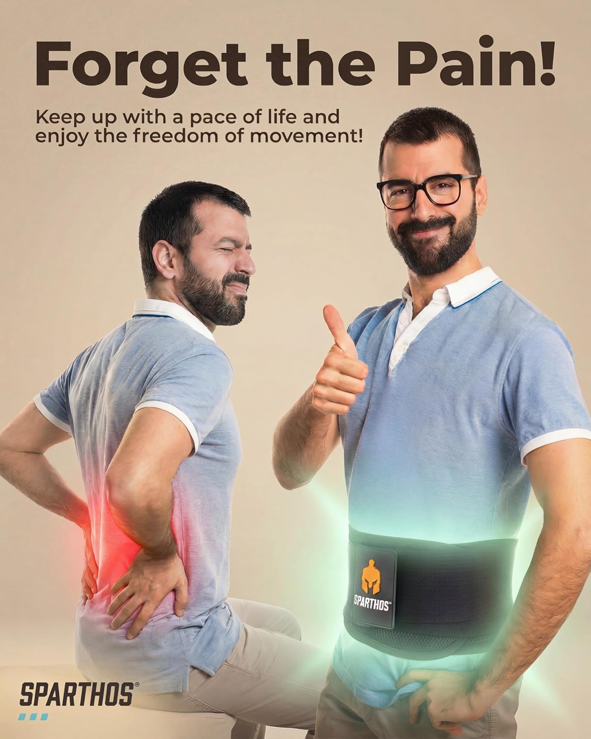 Sparthos Back Brace for Lower Back Pain - Immediate Relief from Sciatica, Hernia...