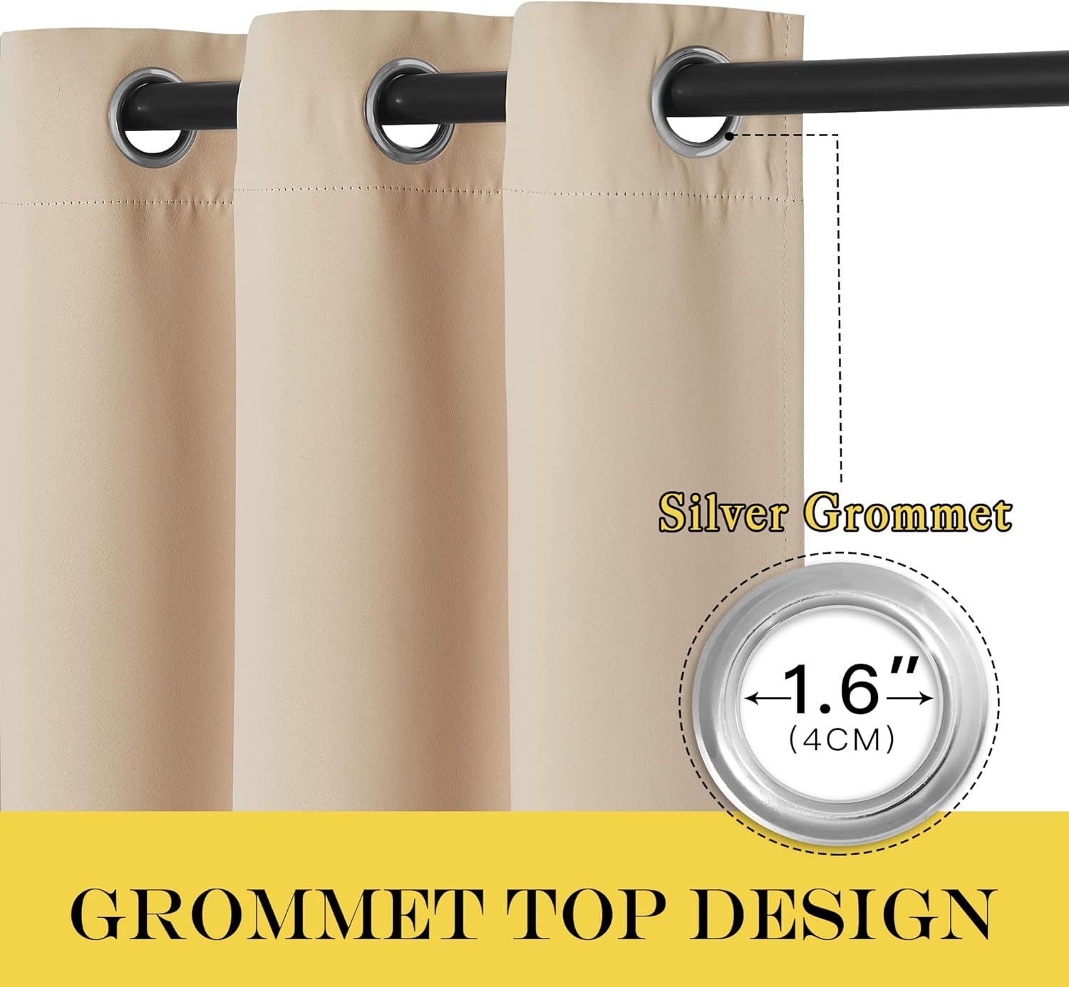 Premium NICETOWN Sliding Glass Door Curtain, High-Quality Room Darkening Curtain...