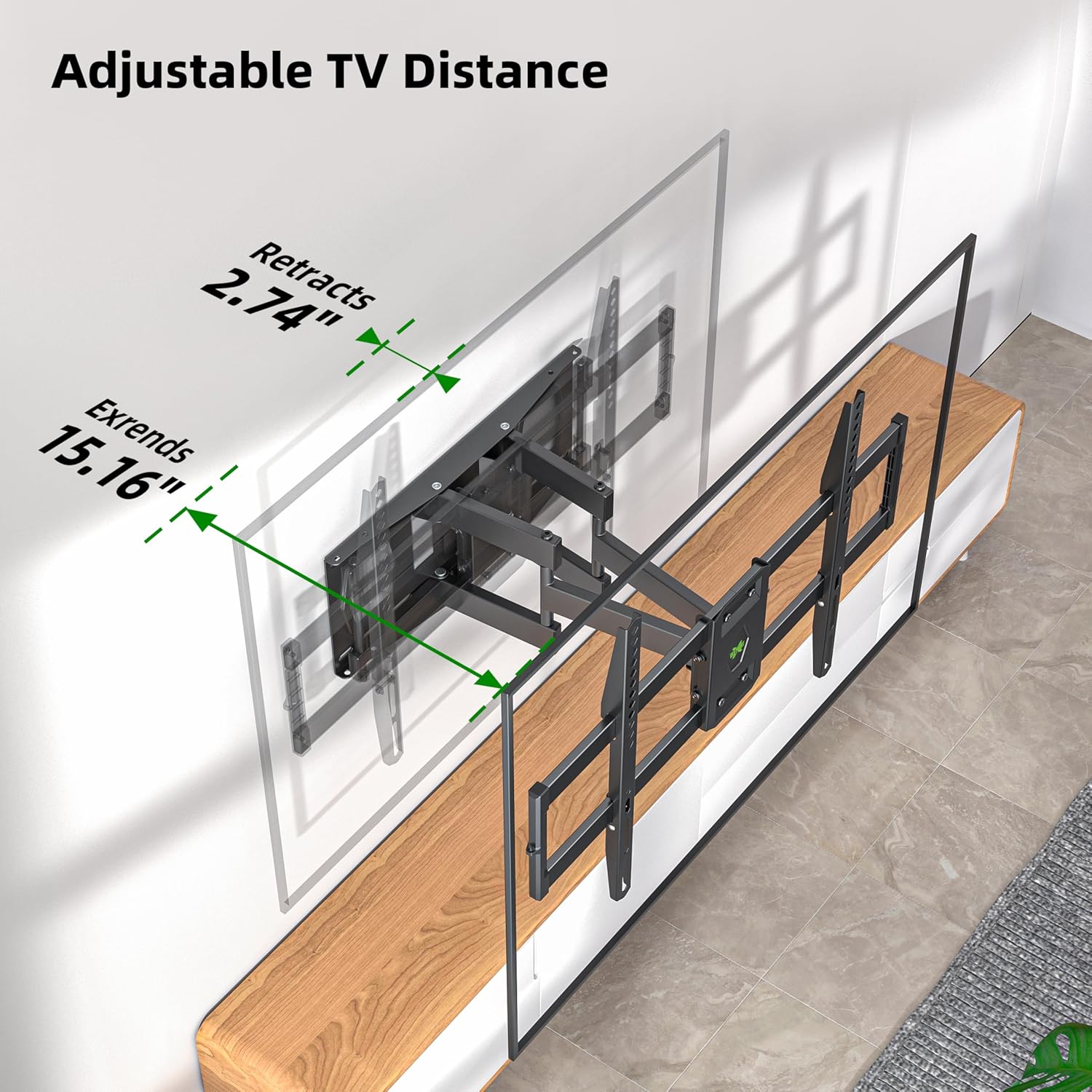 Full Motion TV Wall Mount for Most 37"-84" Flat Screen TV, Swivel or Tilt TV Wal...