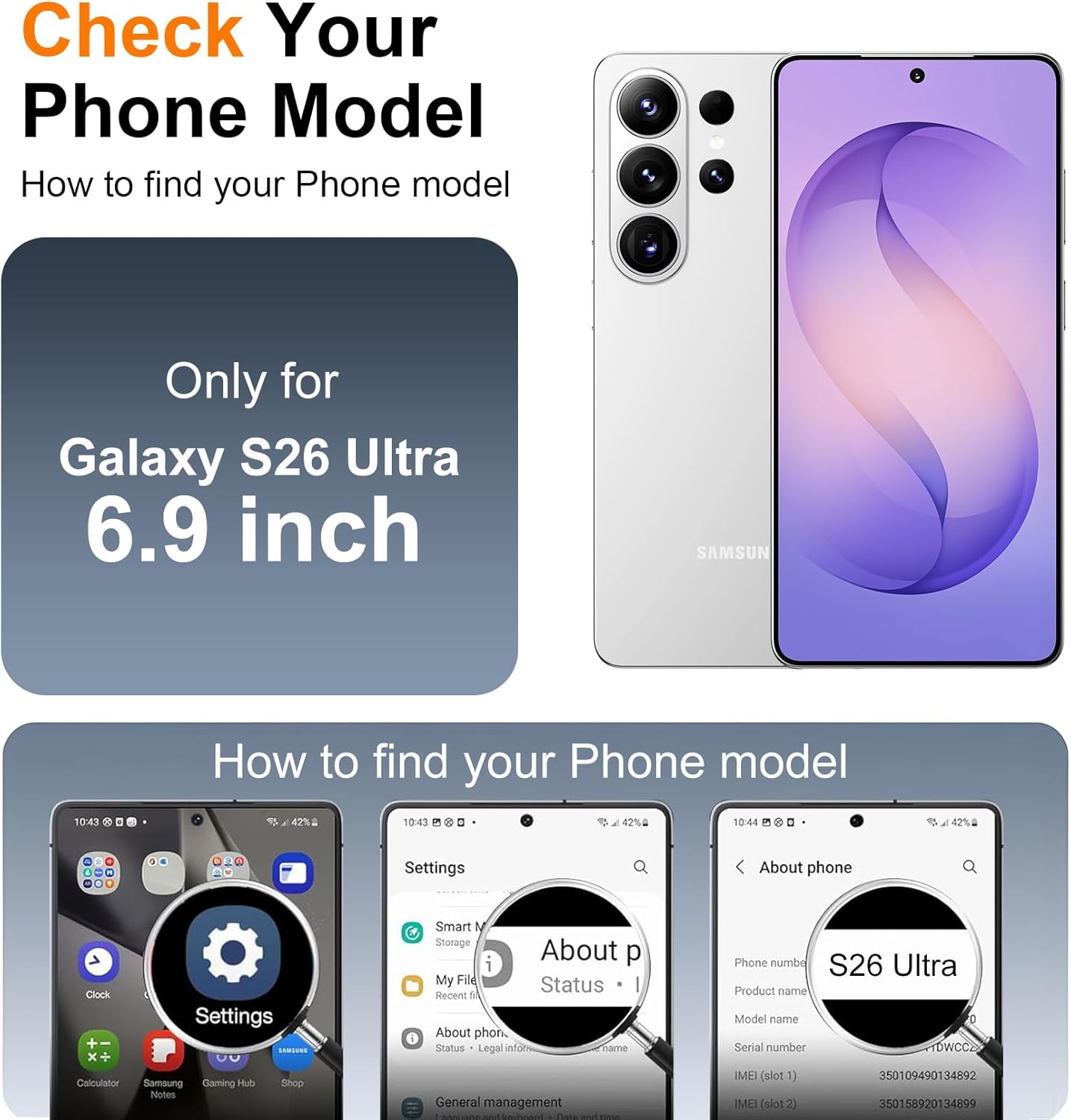 SPIDERCASE Magnetic for Samsung Galaxy S26 Ultra Case,[Built-in Invisible Kickst...