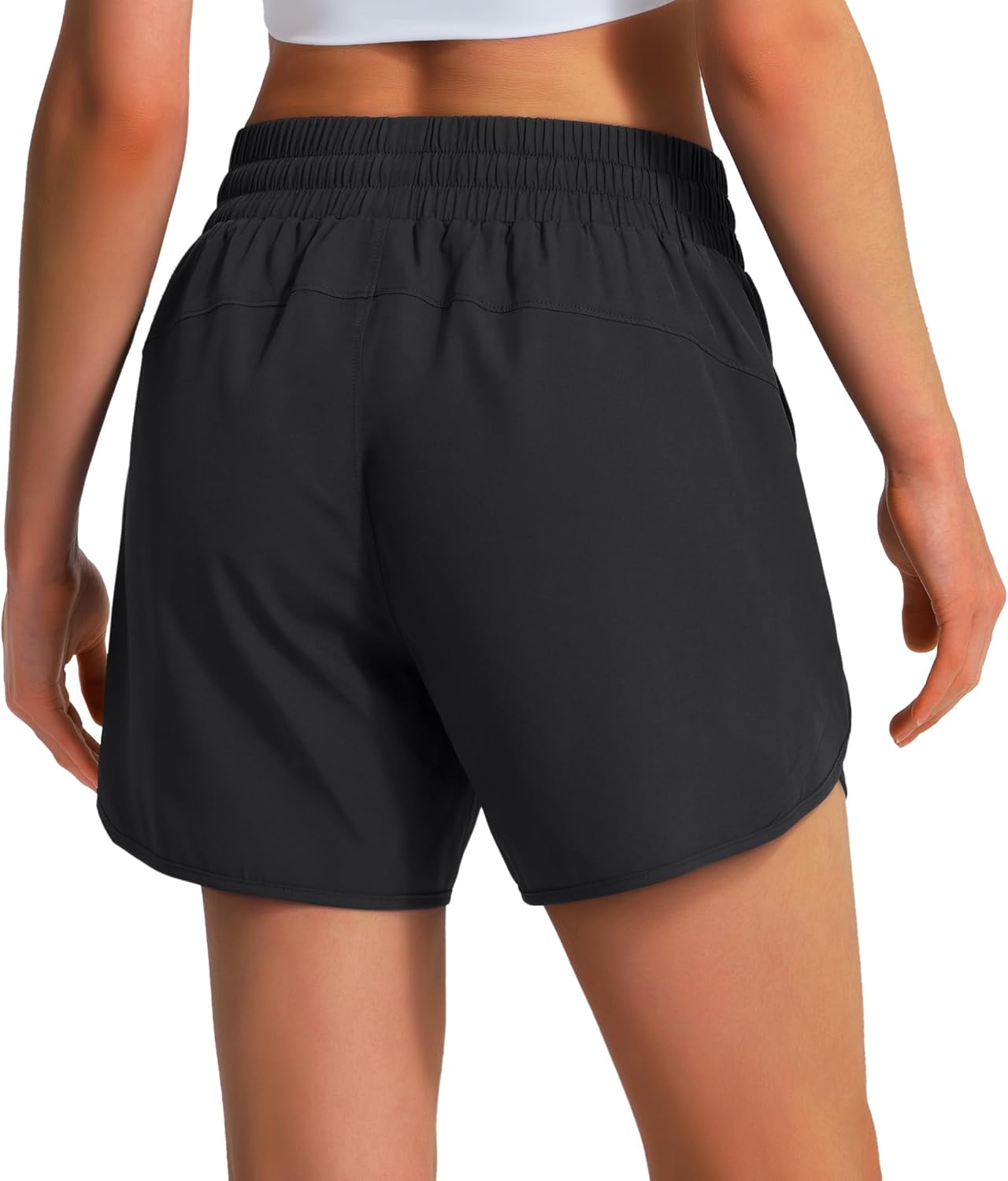 Ksmien Women's Athletic Running Shorts, Special Workout Gym Shorts with Quick Dr...