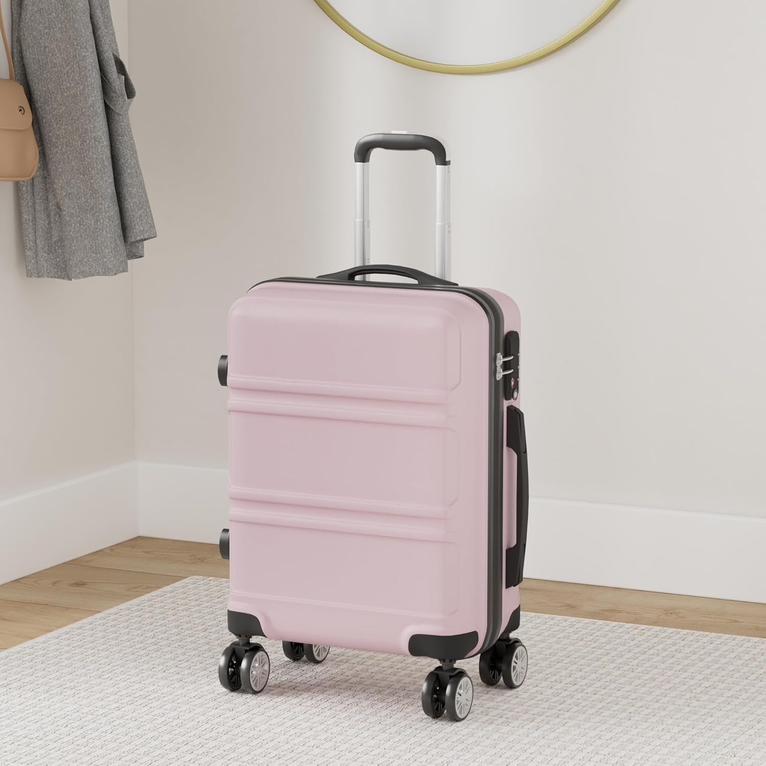 Kono Suitcase, Special Lightweight ABS PC Hard Shell Luggage, Travel Trolley Cas...