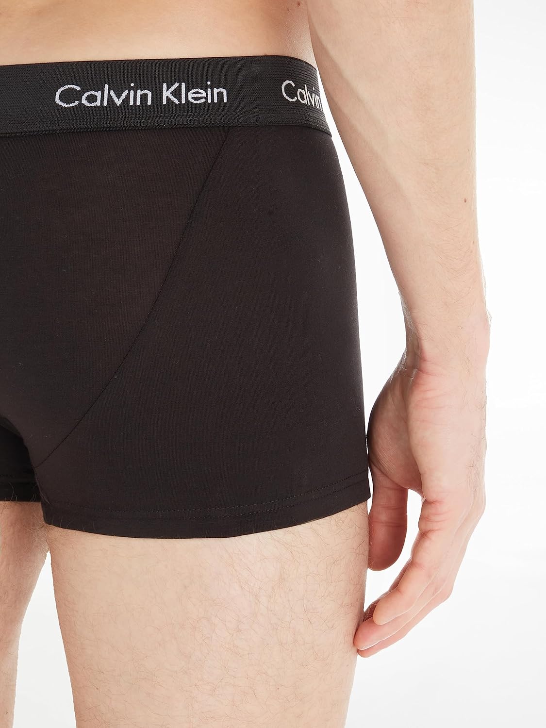 Calvin Klein Men's 3 Pack Low Rise Trunks - Cotton Stretch Boxers M Black (Black...