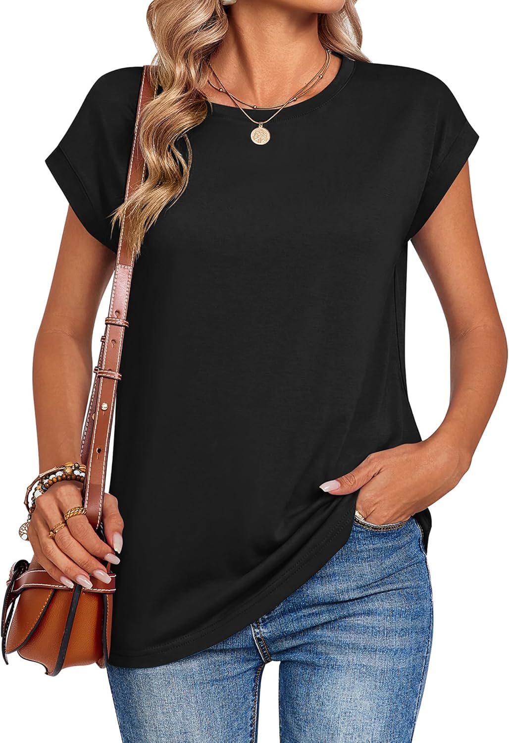 Trendy Zeagoo Women's Tops, Special Summer Casual Cap Sleeve T-Shirts, Innovativ...