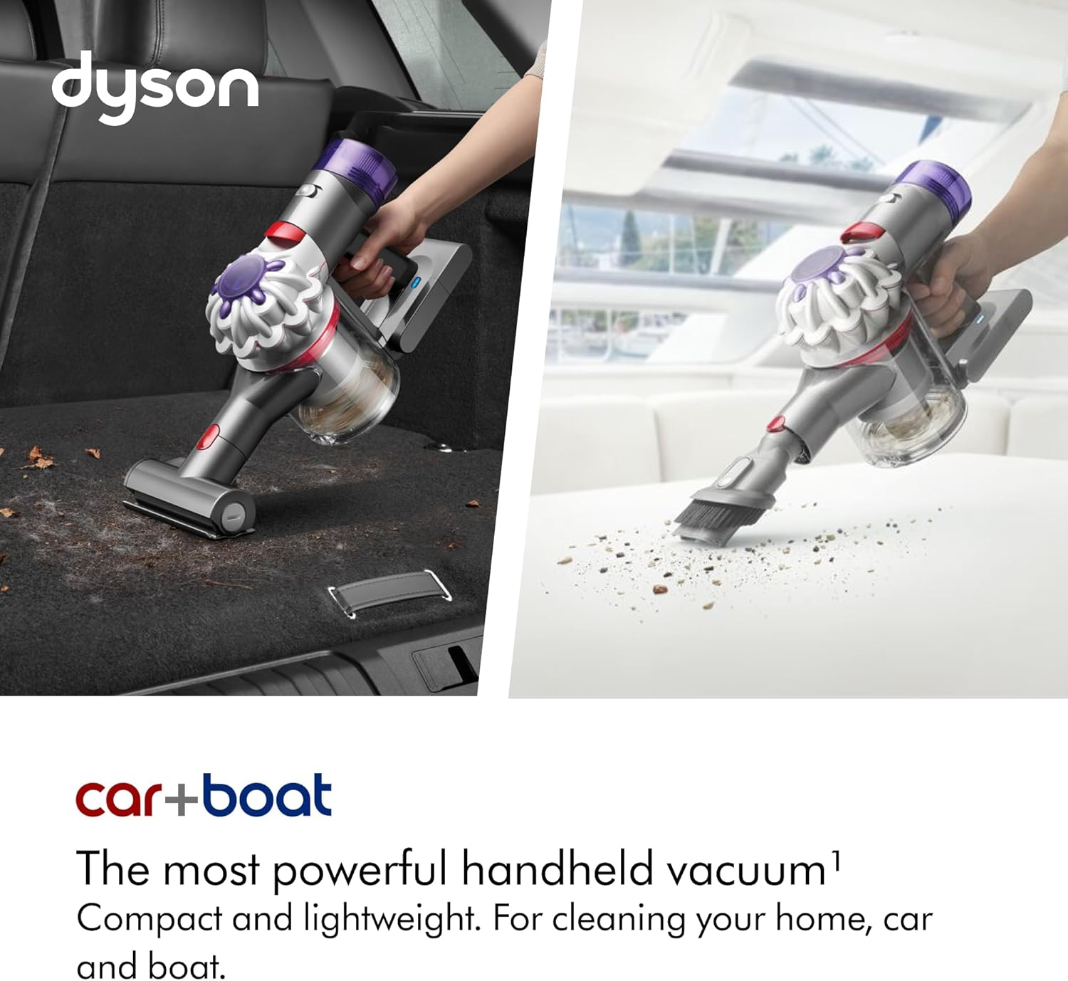 Dyson Car+Boat Handheld Vacuum, Cordless and Lightweight, Cleans Hard Surfaces a...