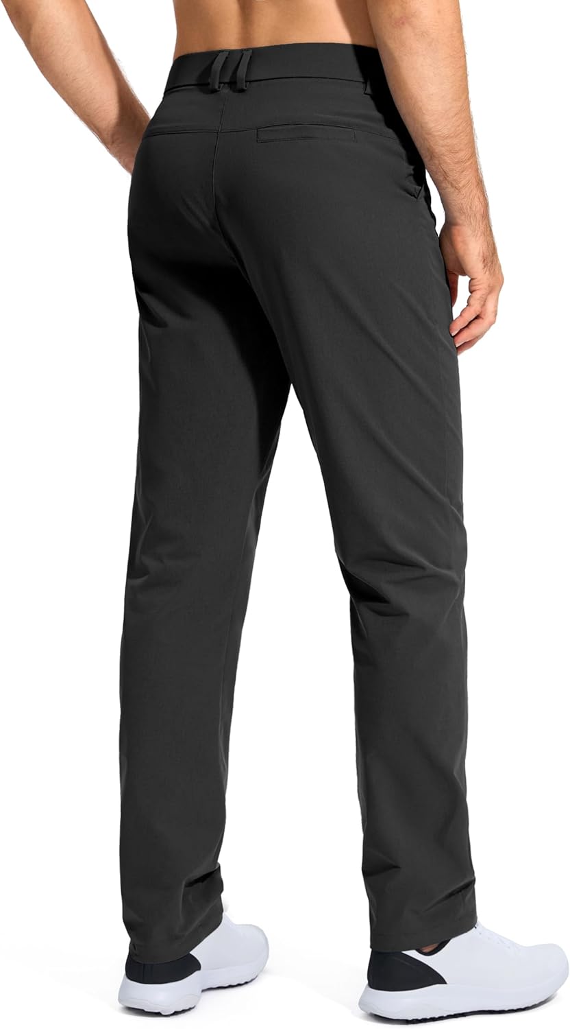 Premium Pudolla Men's Golf Pants, Comfortable Stretch Work Dress Trousers, Light...