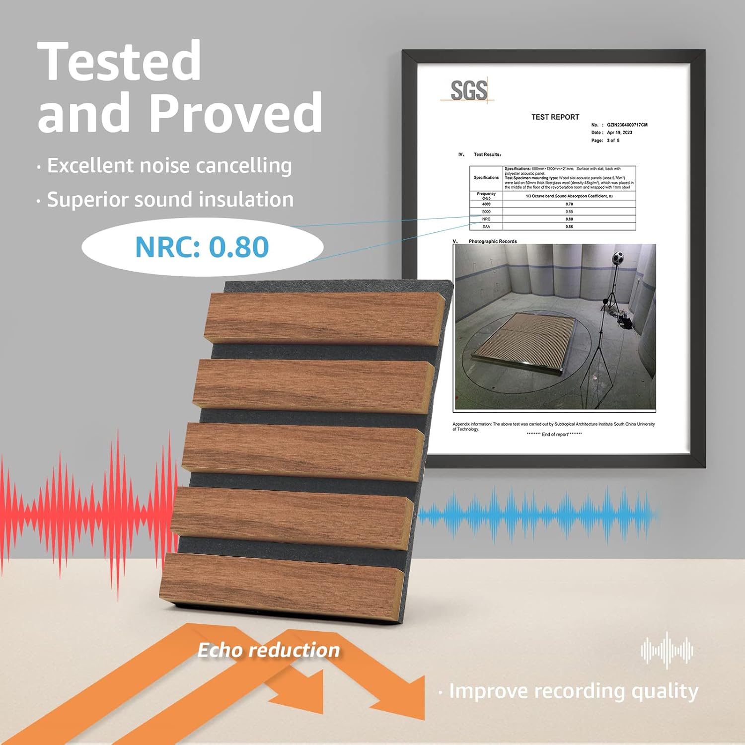 Art3d 4-Piece Wood Slat Acoustic Panels for Stylish Decor and Noise Reduction, 3...