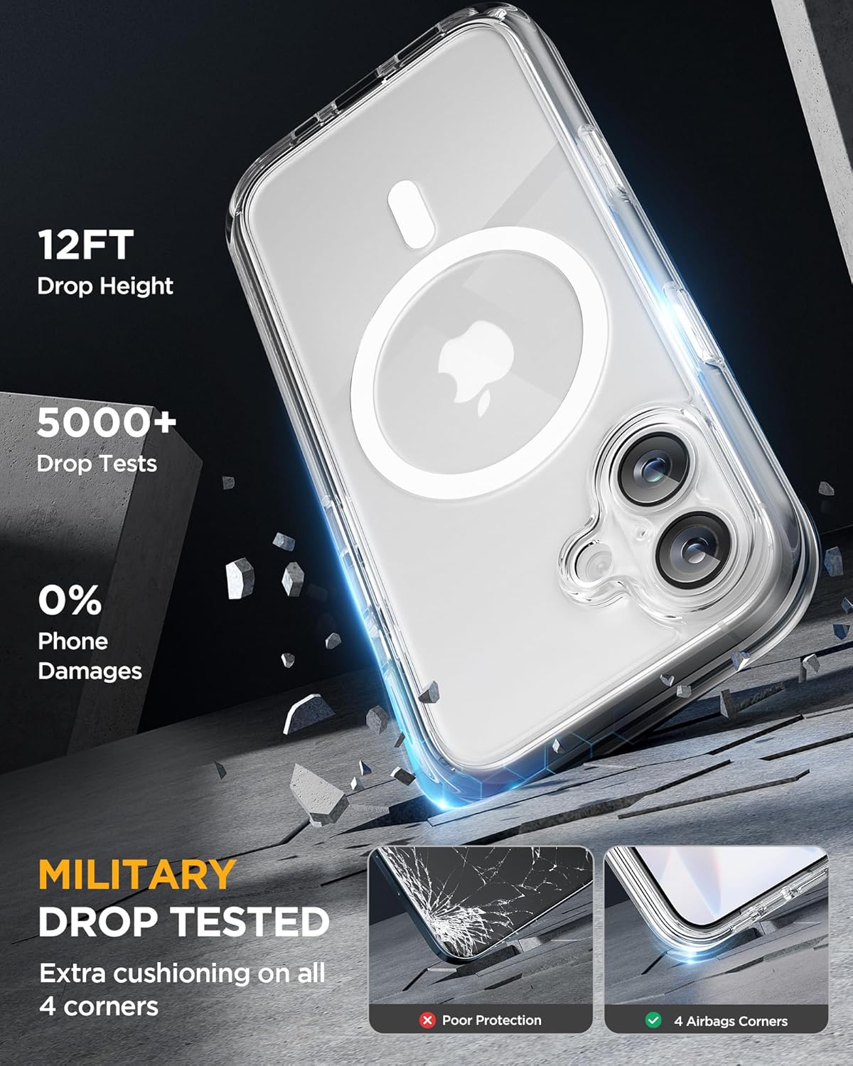 Miracase Magnetic Case, Special iPhone 17 Case with Built-in Glass Screen Protec...