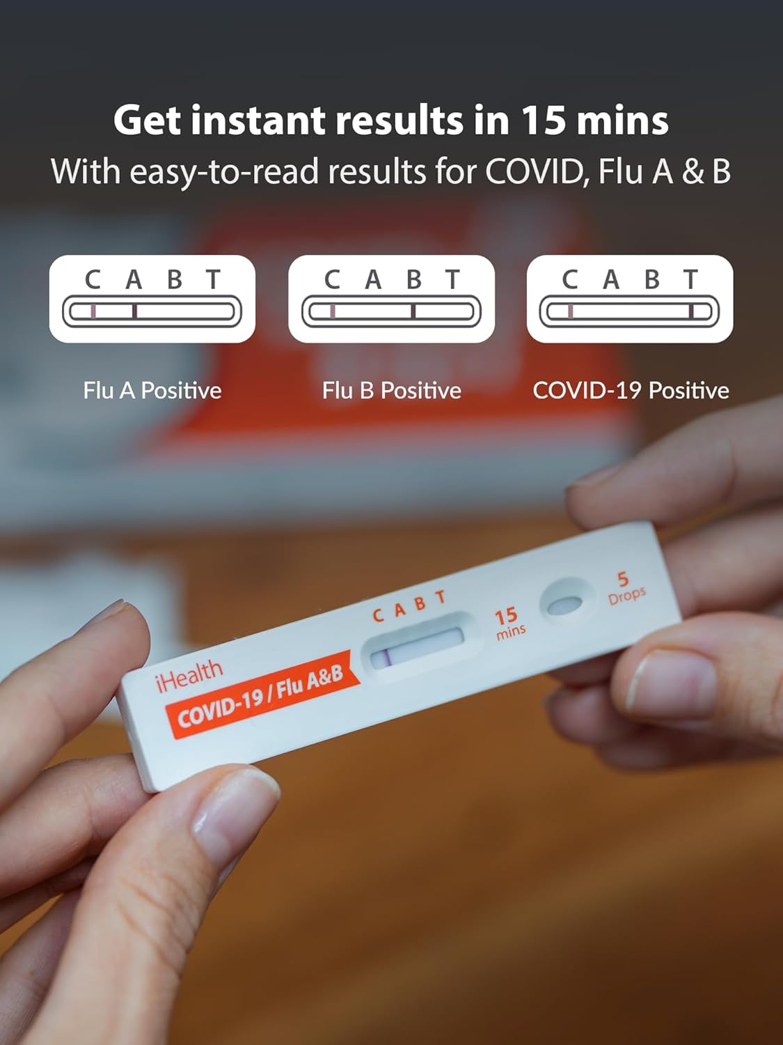 iHealth COVID-19, Flu A&B 3-in-1 Antigen Rapid Test, Results in 15 Minutes, FDA...