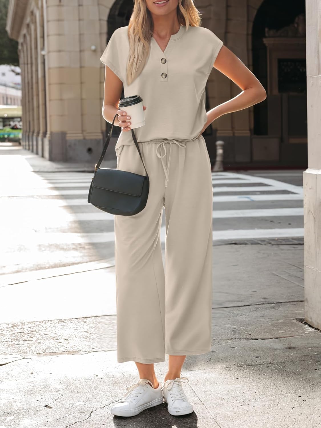 LILLUSORY Two Piece Lounge Sets for Women Spring Vacation Beach Travel Airport O...