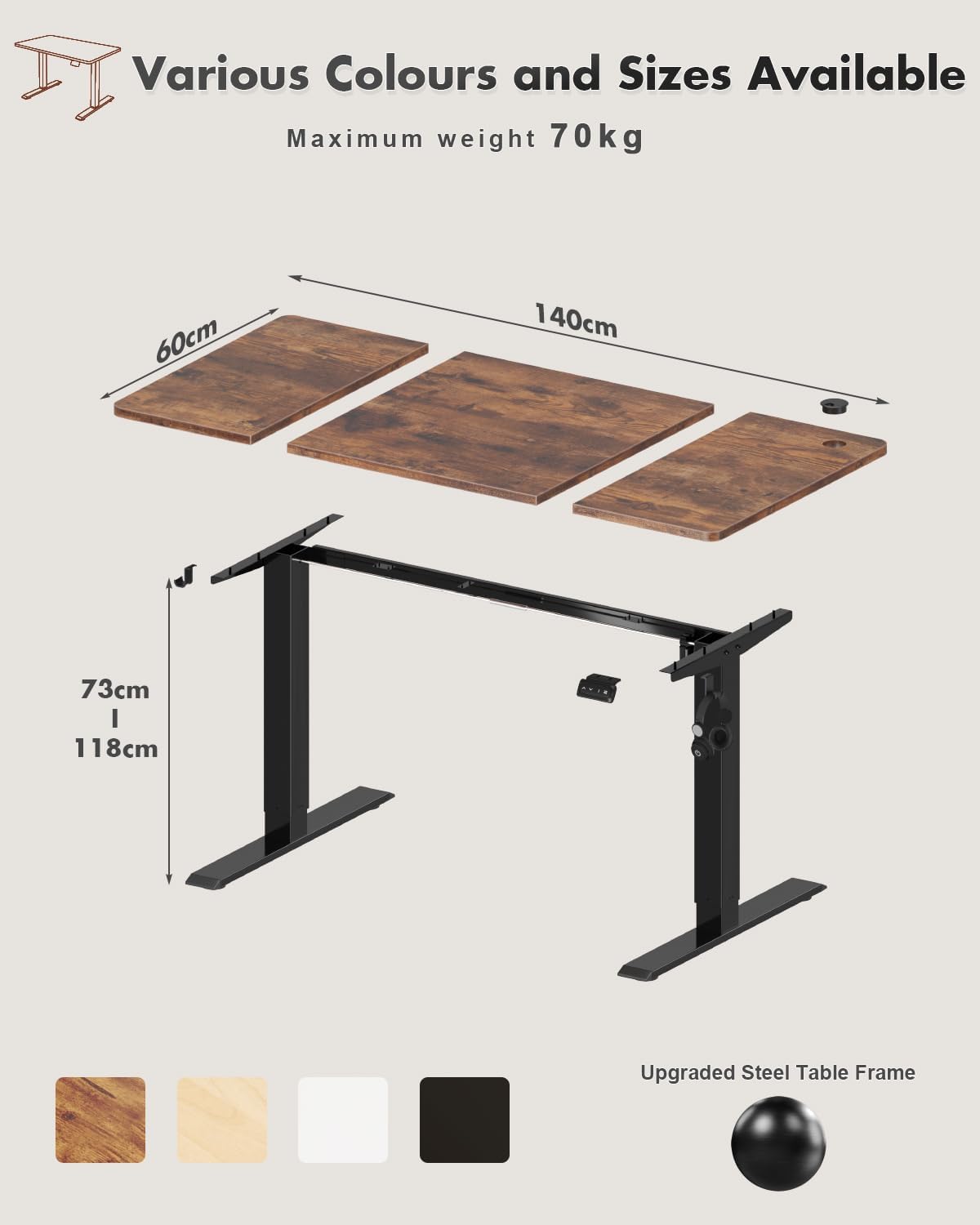 High-Quality Devoko Electric Standing Desk, Special Height Adjustable Desk for K...