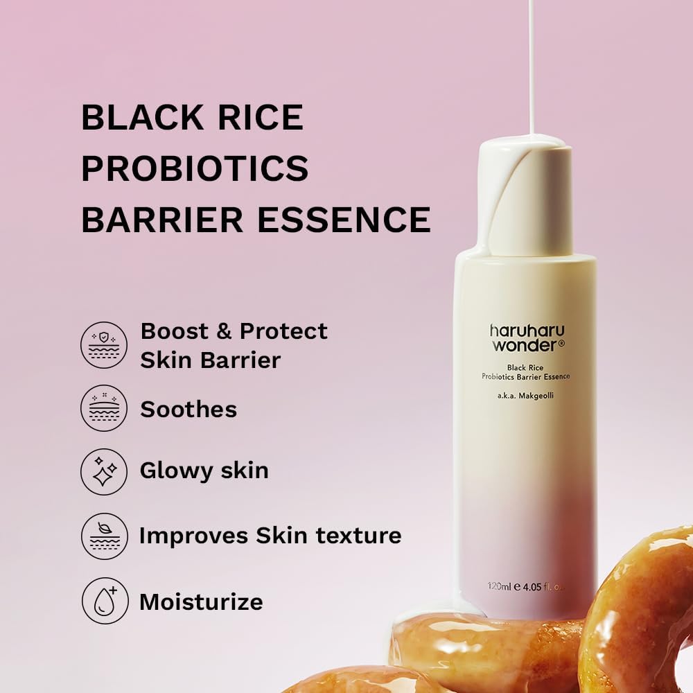 haruharu Wonder Black Rice Probiotics Barrier Essence, Skin Flooding & Layering,...