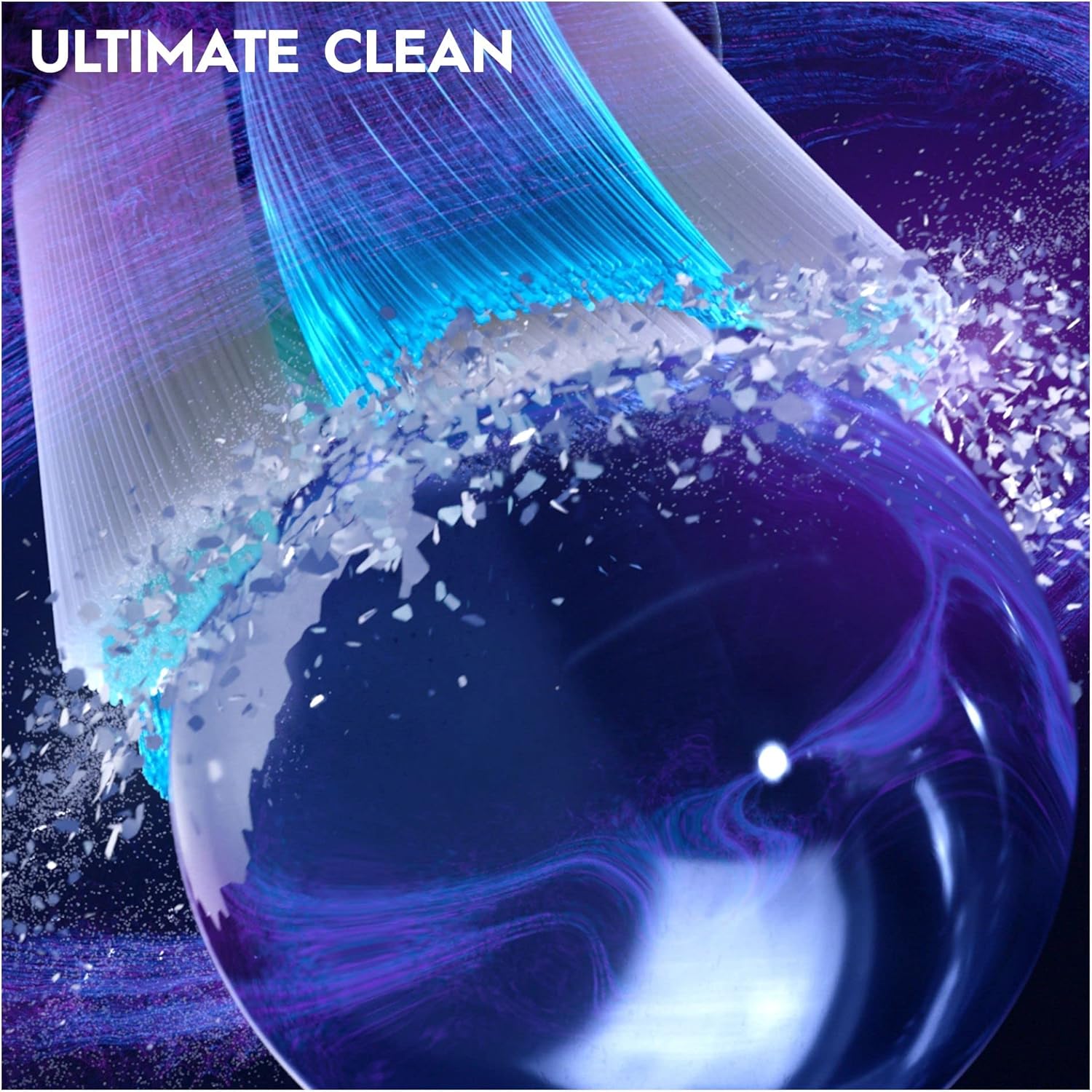 Oral-B iO Ultimate Clean Original Electric Toothbrush Heads, Black, Pack of 8, R...