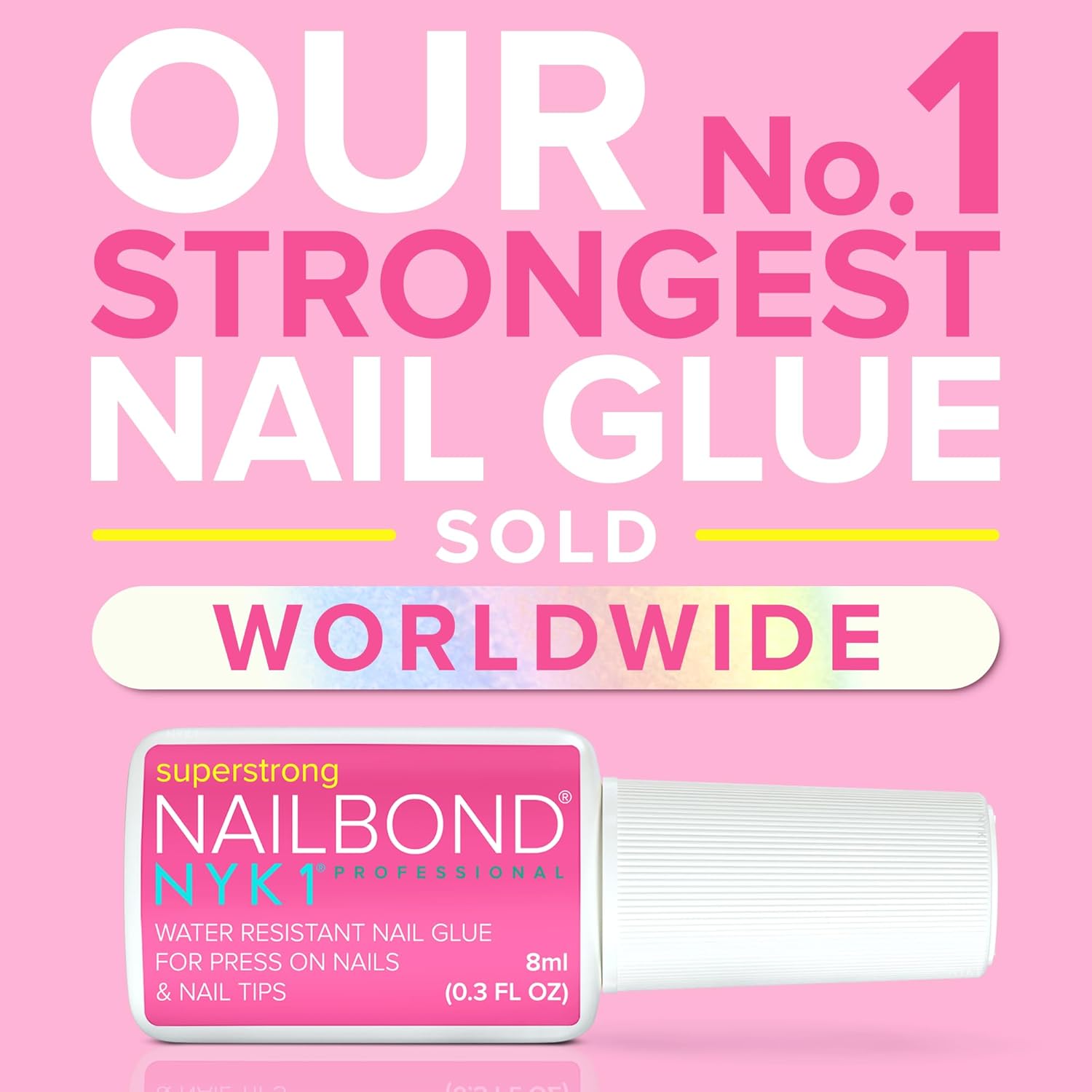 Super Strong Nail Glue for Press On Nails, Nail Tips & Acrylic Nails (8ml) NYK1...
