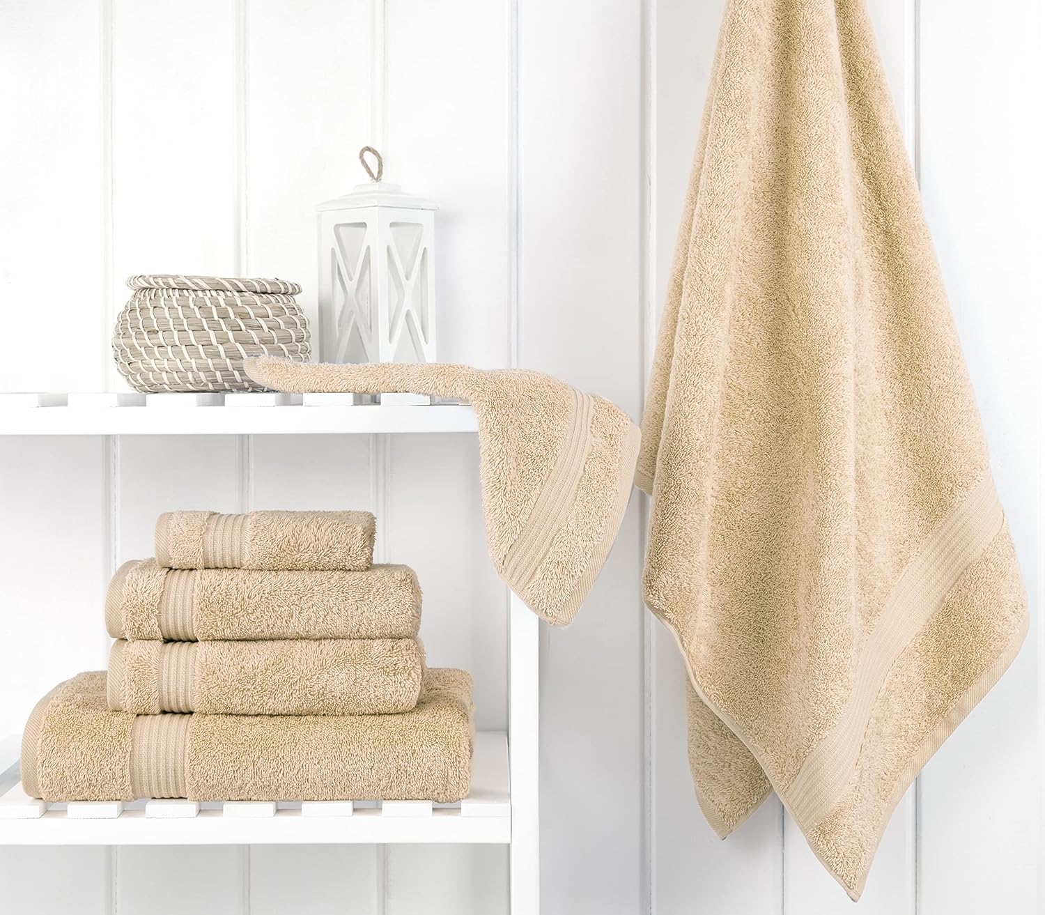 Cotton Paradise 6 Piece Towel Set, 100% Cotton Soft Absorbent Turkish Towels for...