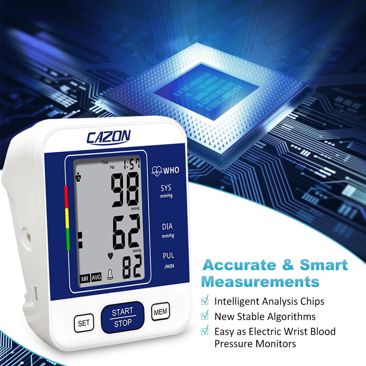 Blood Pressure Monitors Large Cuff Blood Pressure Machine BP Monitor Upper Arm B...