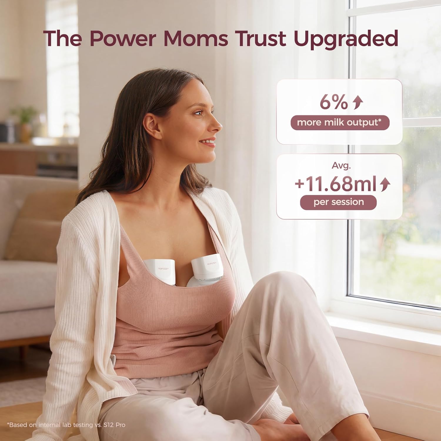 Momcozy Breast Pump S12 Pro Quick, Hands-Free Wearable & Wireless Pump, with Dou...