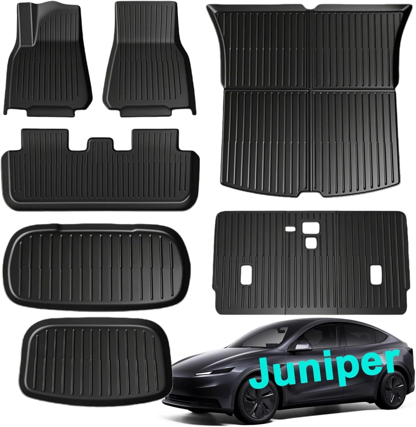 SUPER LINER Tesla Model Y Juniper 2025 2026 Floor Mats & Cargo Liners Full Set 9...