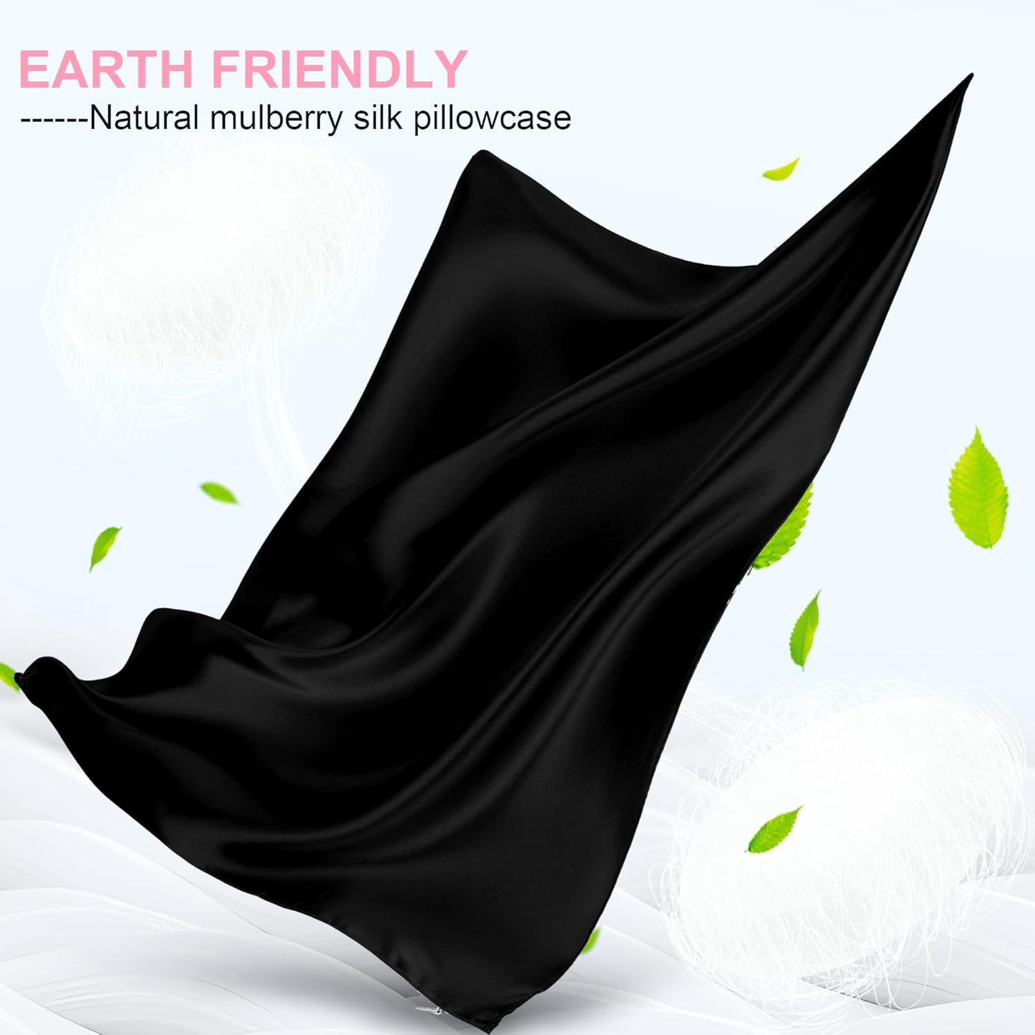 Premium Mulberry Silk Pillow Cases, Exceptional Standard Size Pillow Covers with...