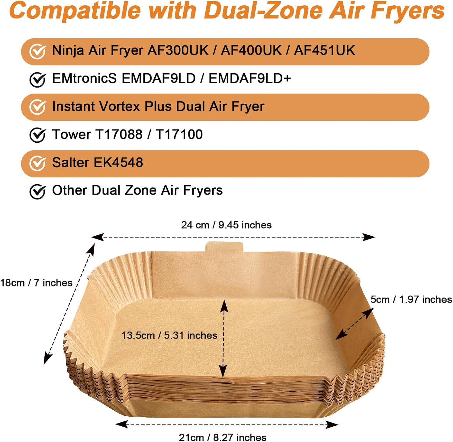 Convenient 230PC Air Fryer Liners, High-Quality Upgraded Dual Ninja Air Fryer Li...