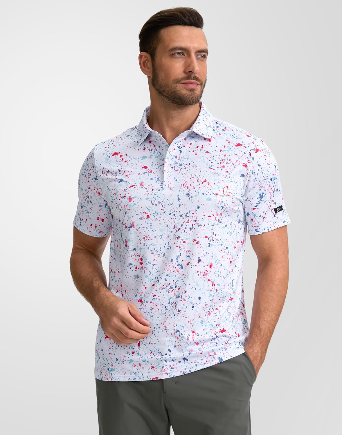 Obla Mens Golf Polo Shirts Short Sleeve Dry Fit Pe...