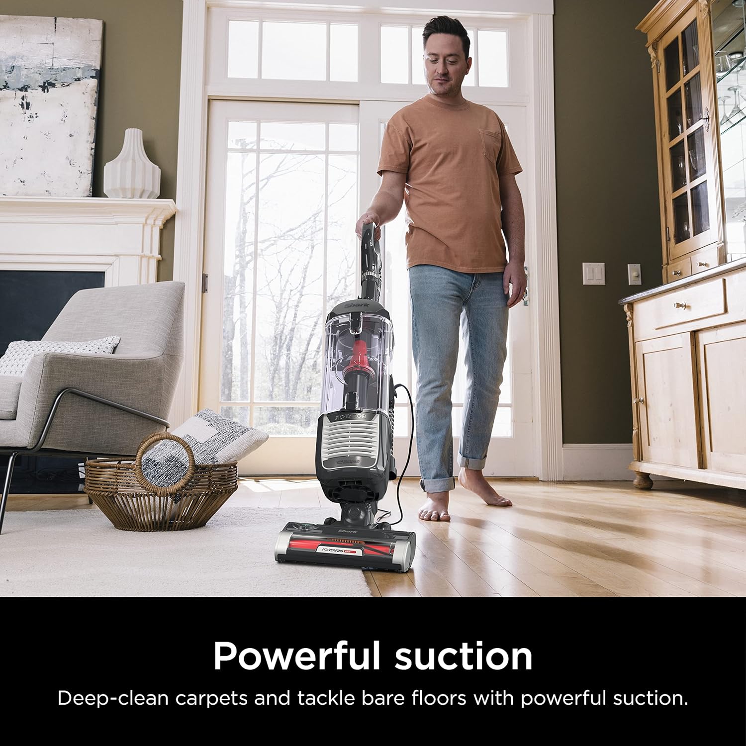 Shark ZU102 Rotator Pet Upright Vacuum with PowerFins HairPro & Odor Neutralizer...