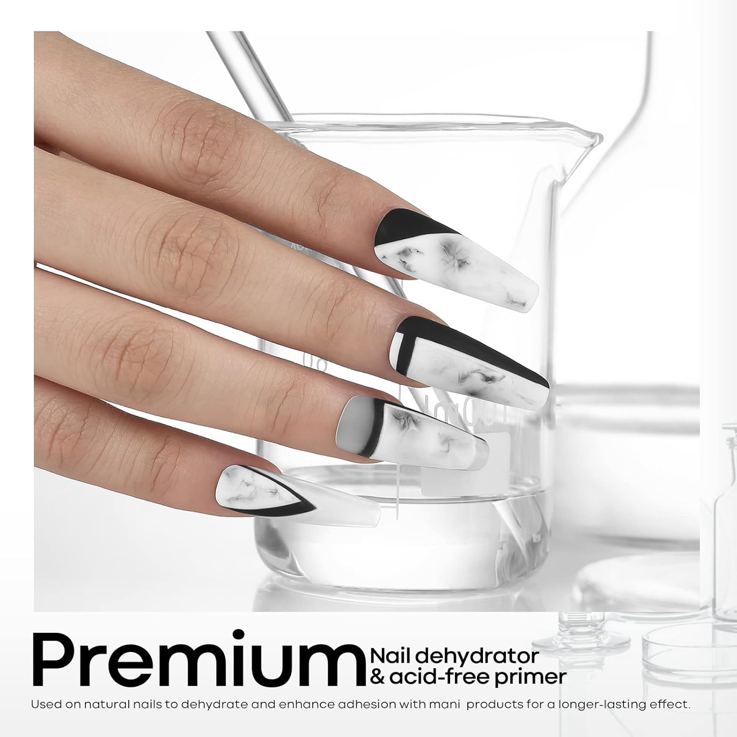 Modelones Professional Gel Nail Polish Primer, 2Pcs 15ml Acid Free Natural Nail...