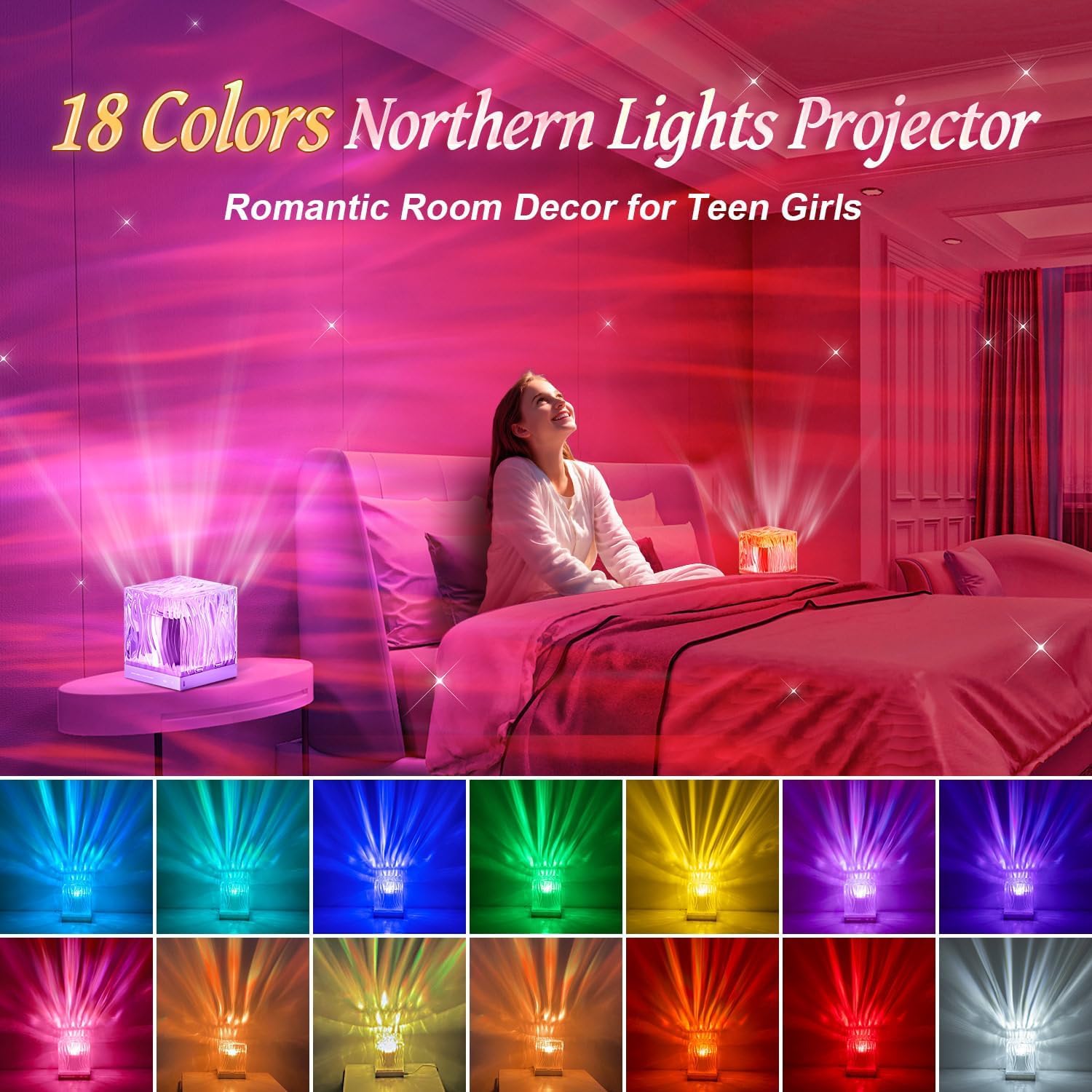 Northern Lights Projector Galaxy Projector , Mothers Day Gifts Decorations 18 Co...
