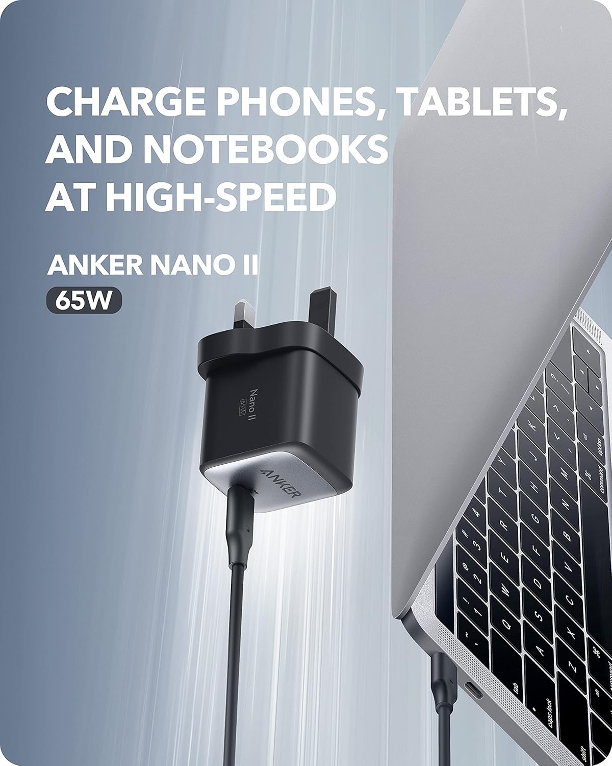USB C Charger, Anker Nano II 65W GaN II PPS Fast Charging Adapter, Compact Charg...