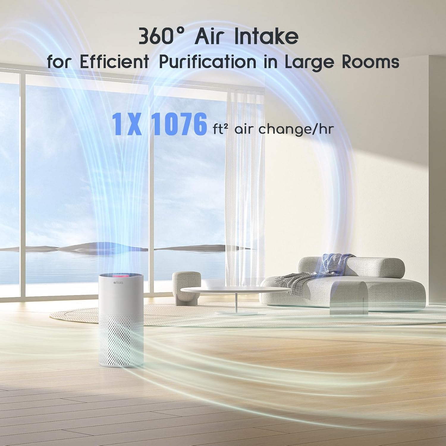 Afloia Air Purifiers for Home Bedroom Large Room Up to 1076 Ft², 3-Stage Filter...