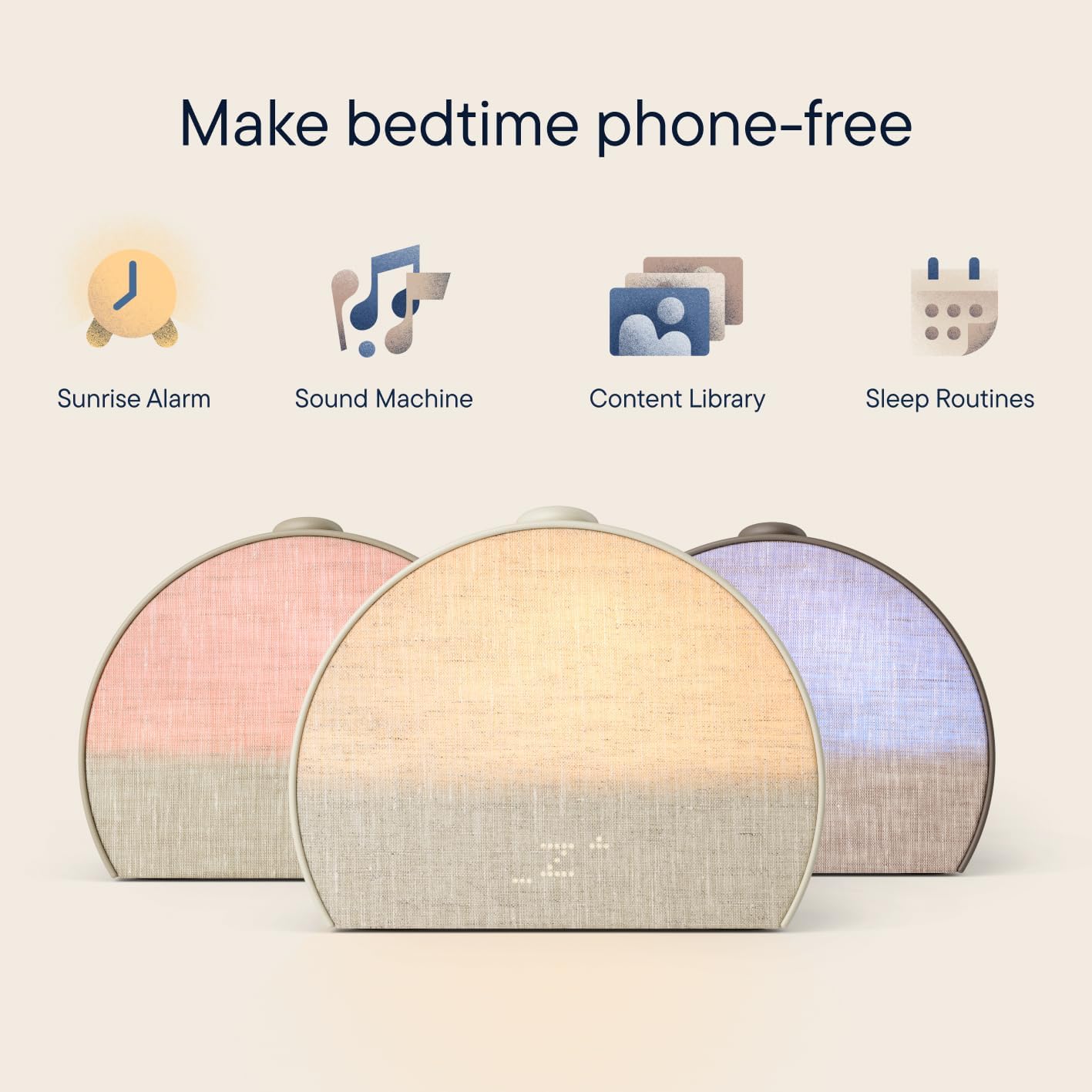 Hatch Restore 3 Sunrise Alarm Clock, Sound Machine, Smart Light (Putty) - White...
