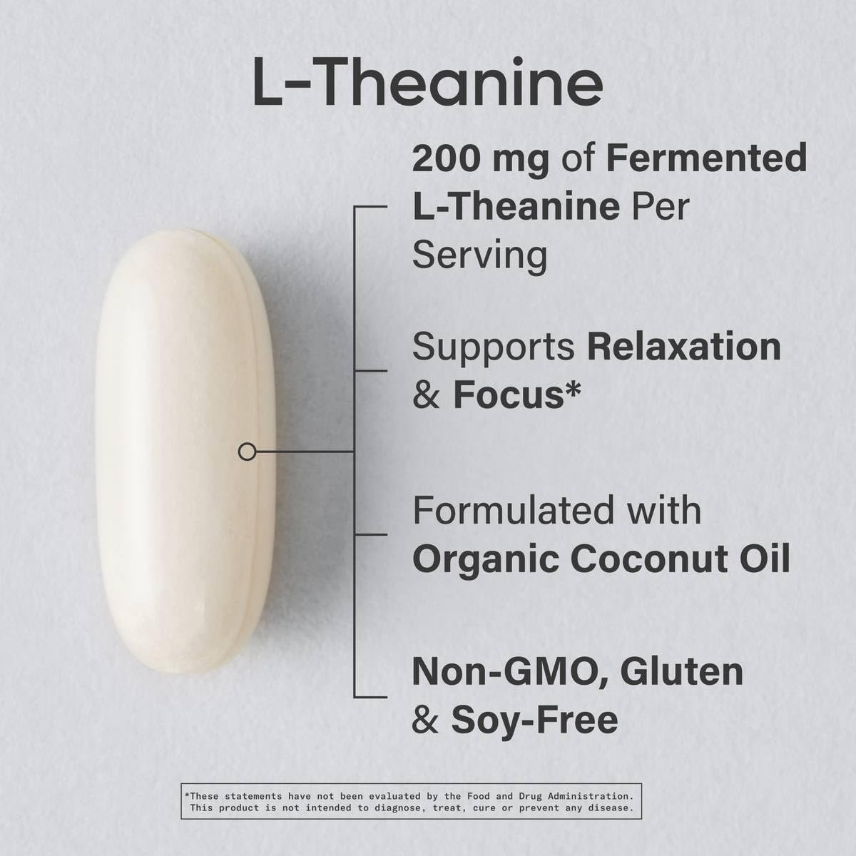 Sports Research Double Strength L-Theanine Supplement - Suntheanine Softgels for...