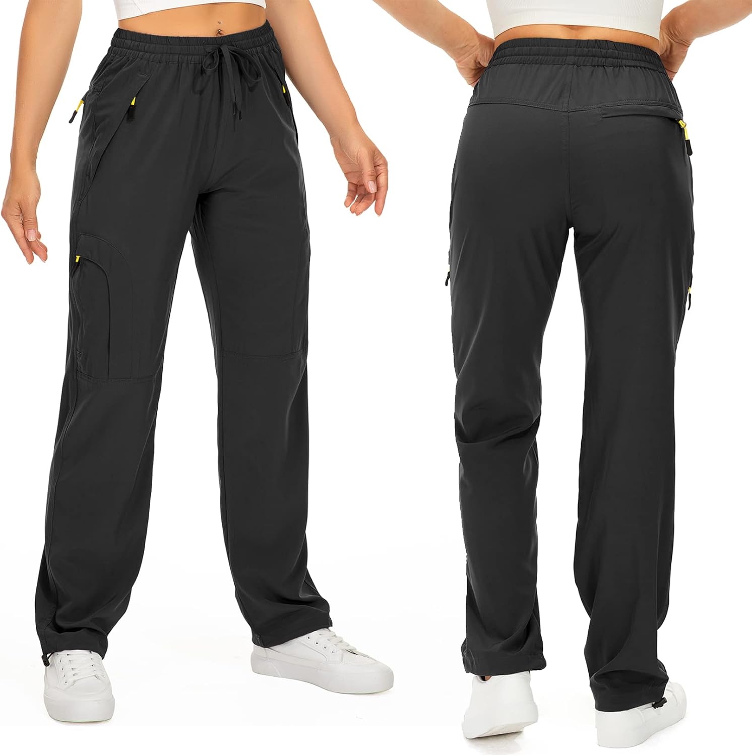 Womens Hiking Pants Quick Dry UPF 50 Lightweight Travel Golf Cargo Safari Pants...