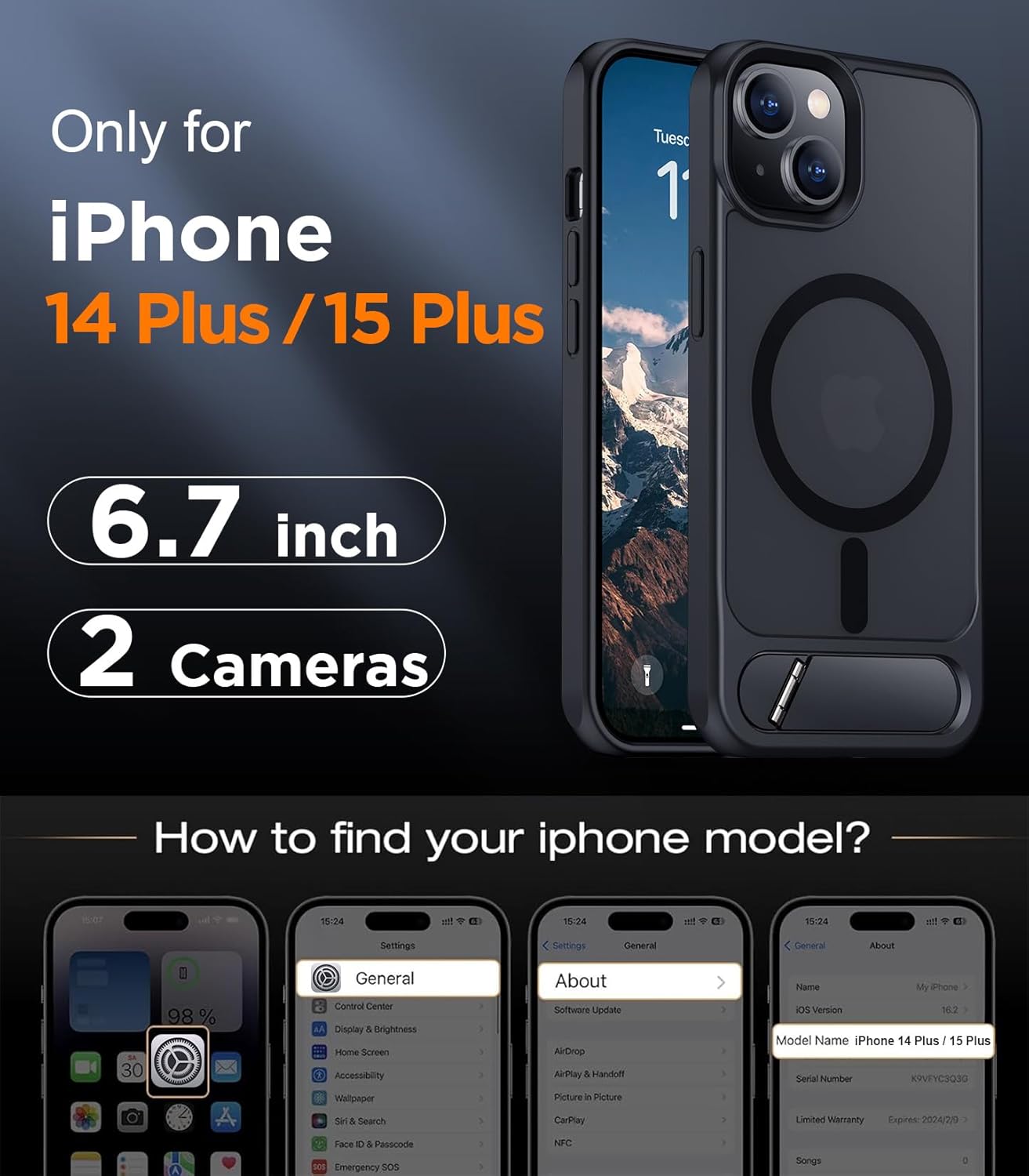 Temdan Case for iPhone 15 Plus, Innovative Magnetic Compatible Case for Enhanced...