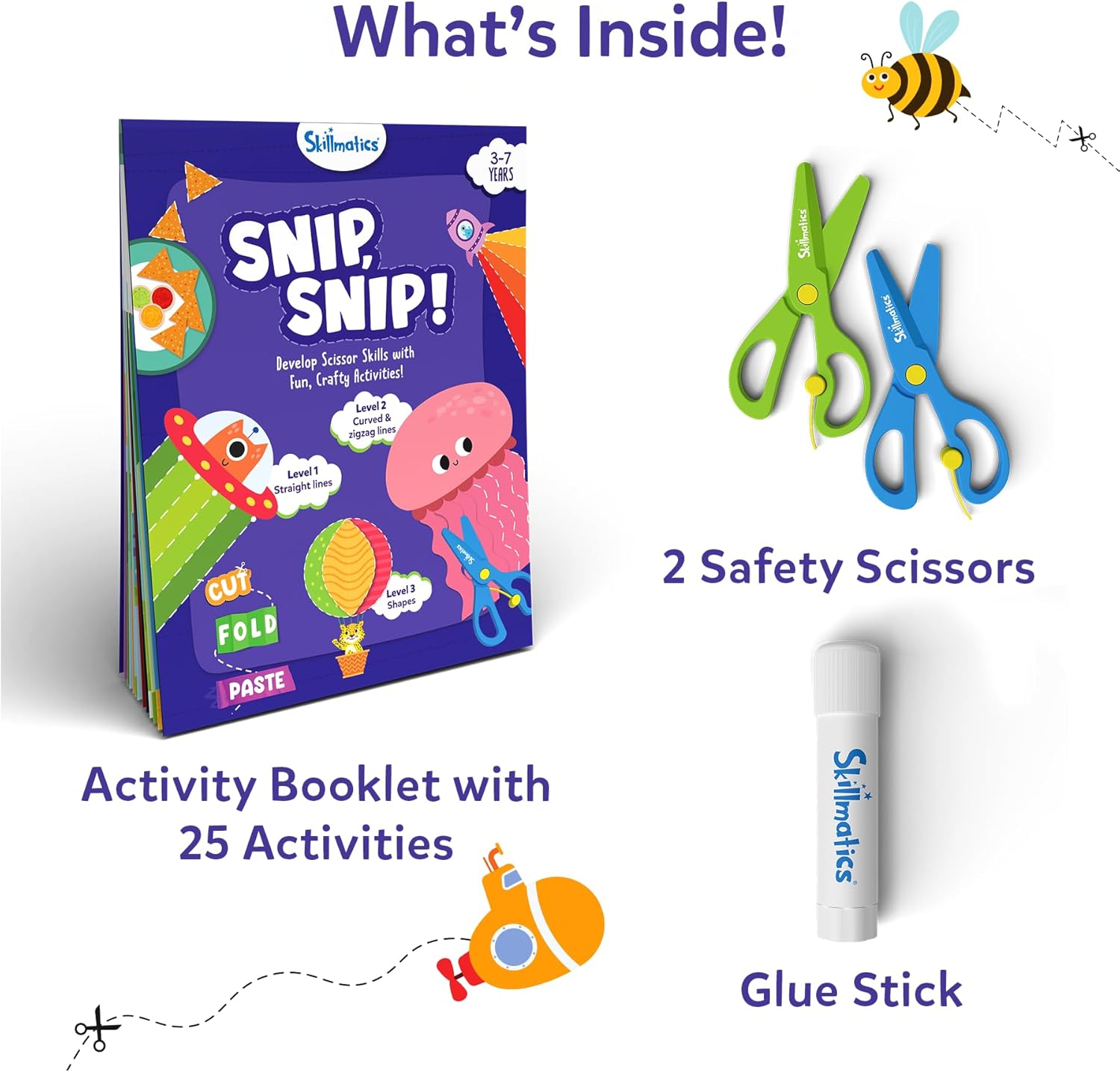 Skillmatics Scissor Skills Activity Book - Snip Snip, Easter Basket Stuffers, 25...